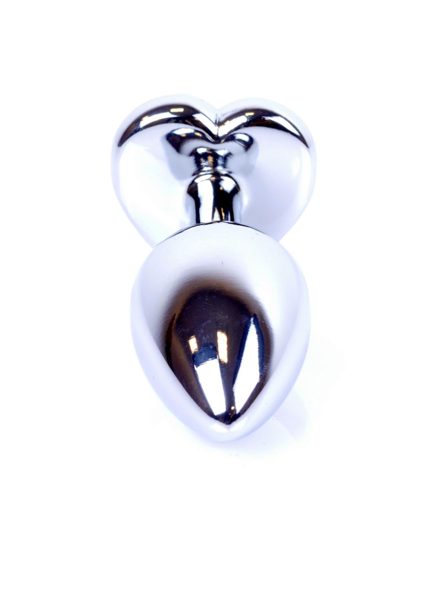 Plug-Jewellery Silver  Heart PLUG- Purple