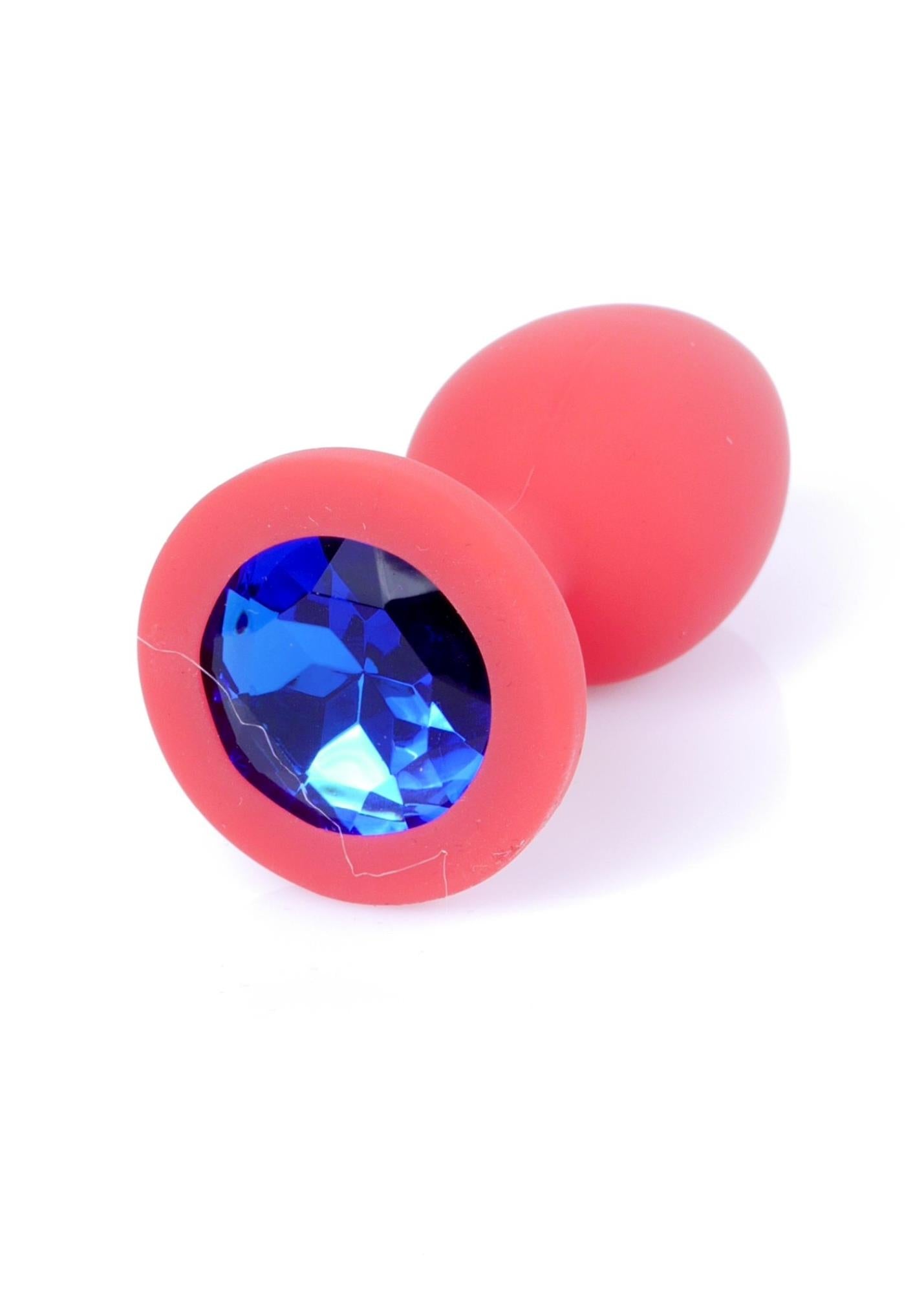 Plug-Jewellery Silicone Rouge PLUG Petit- Diamant Bleu