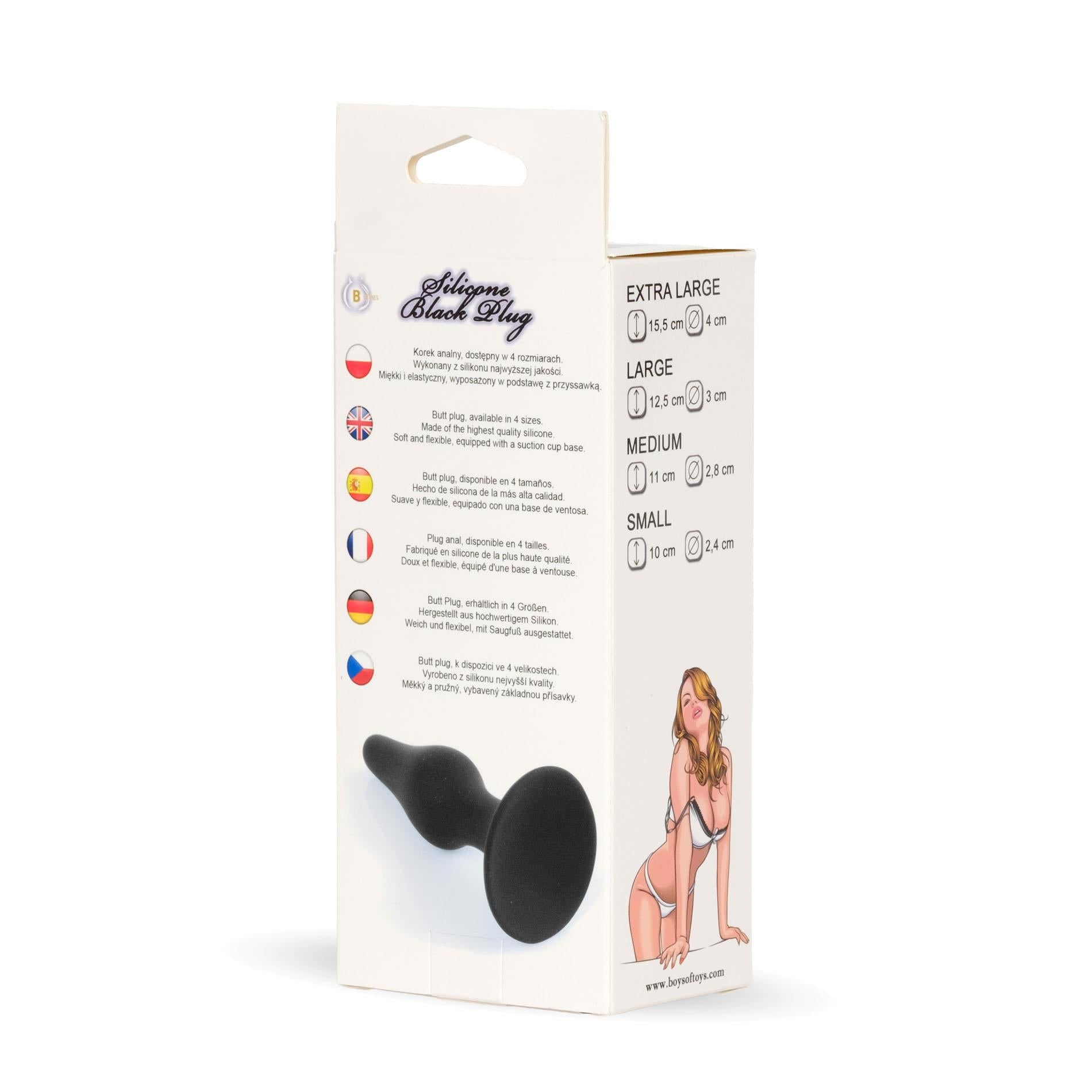 Plug-Silicone Plug Black - Extra Large
