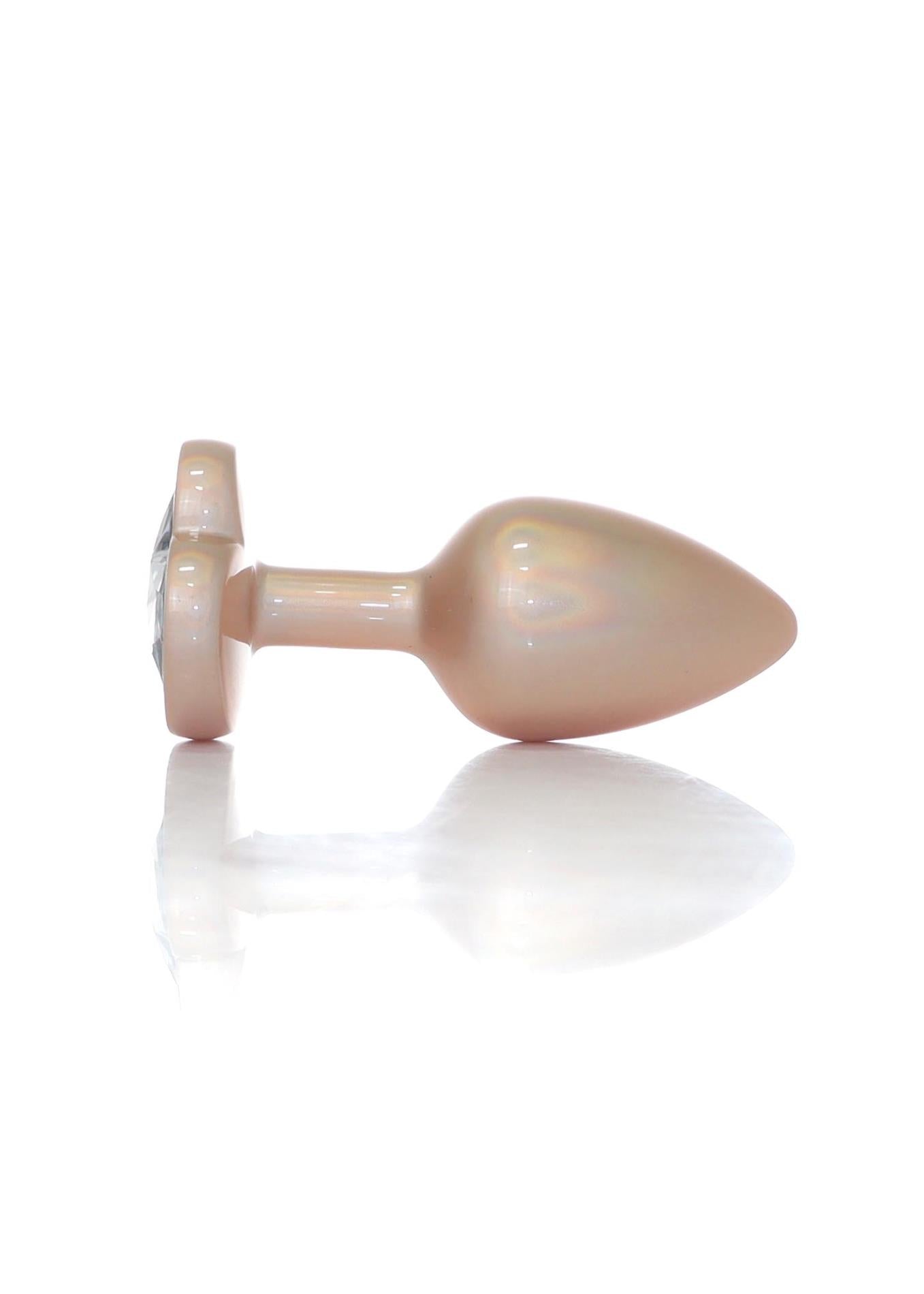 Plug-Bijoux Perle Or Cœur PLUG- Transparent S