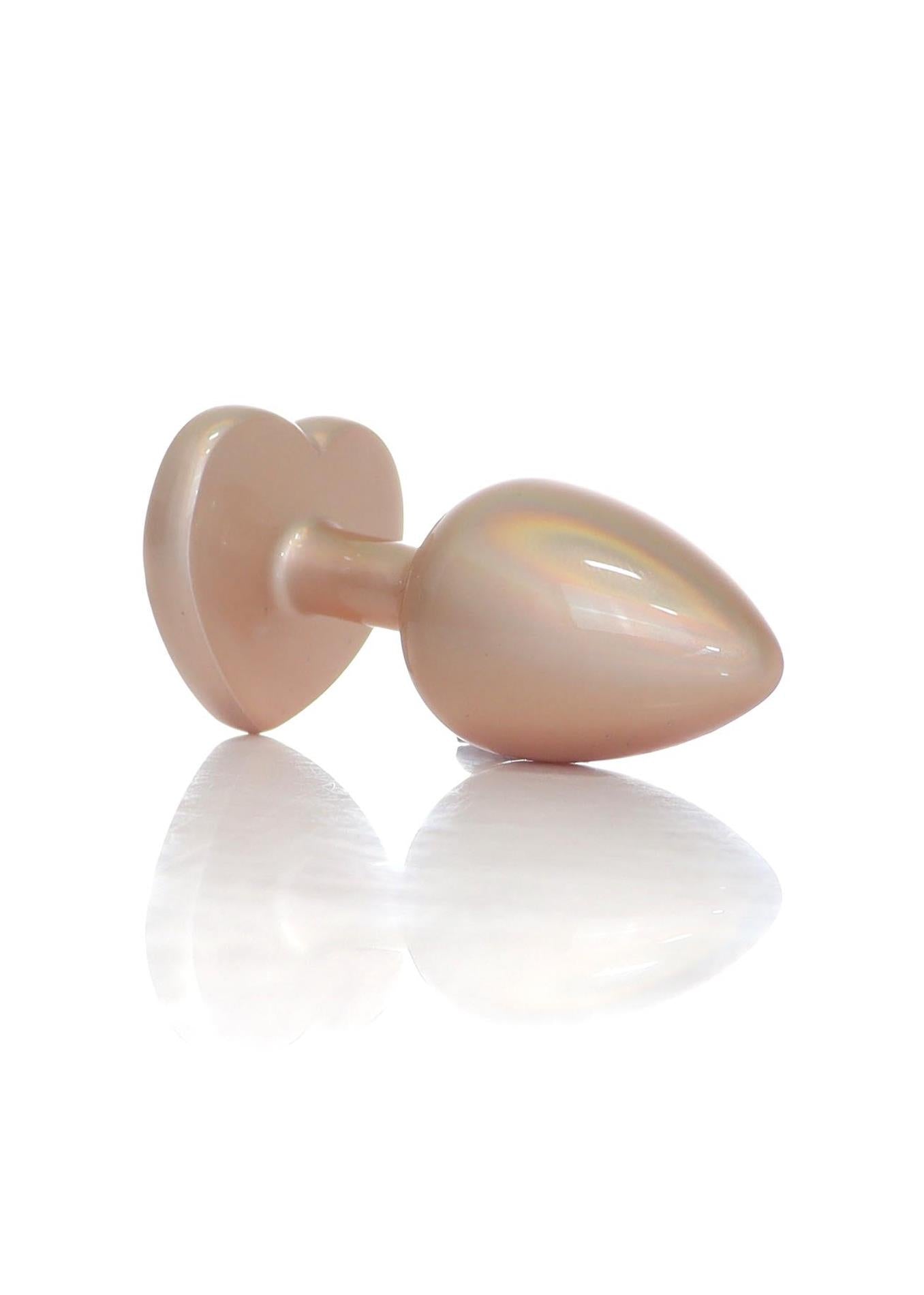 Plug-Bijoux Perle Or Cœur PLUG- Transparent S