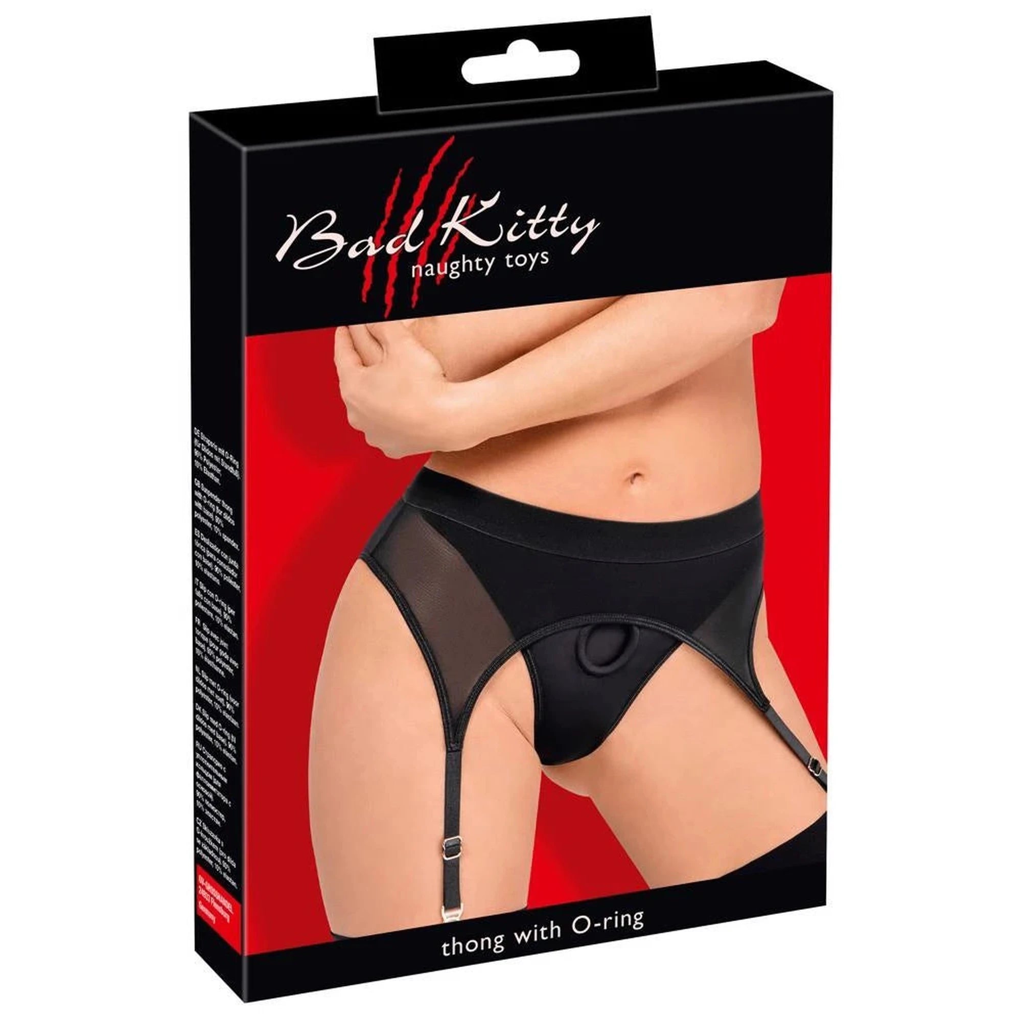 Strap-on thong with suspenders