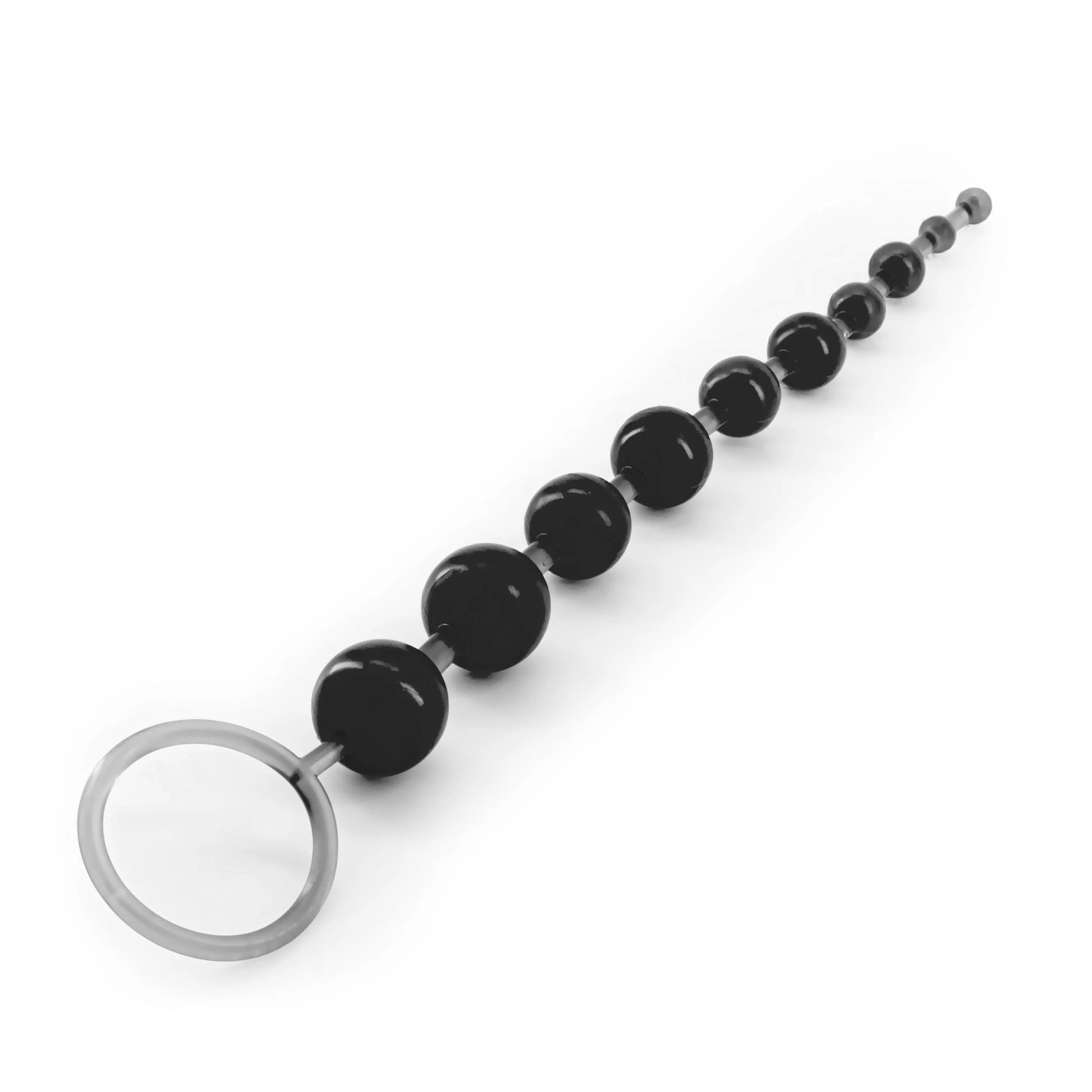 Basic Anal Beads - 10 Bead Chain - Black