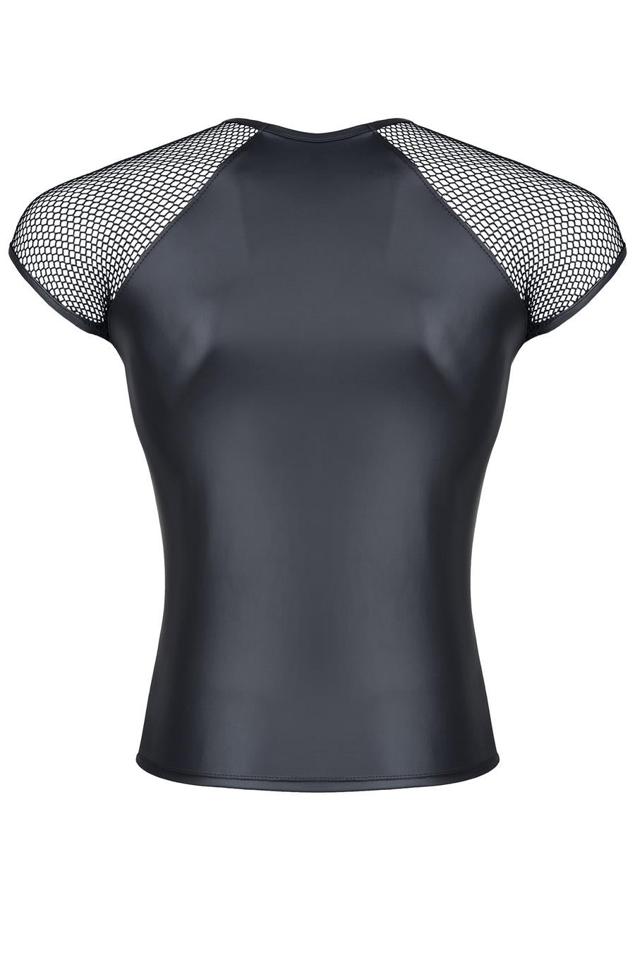 men's wetlook t-shirt with elastic mesh sleeve S