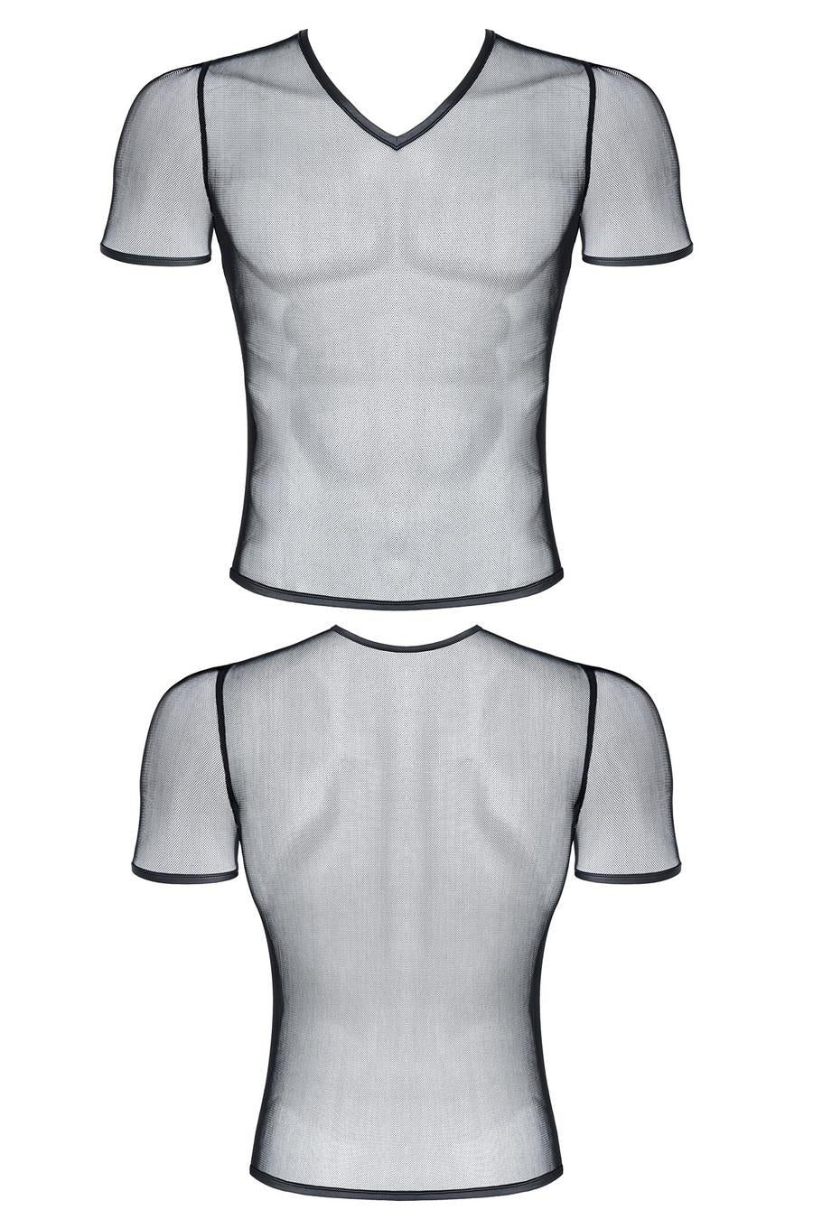 T-shirt homme maille stretch col V S