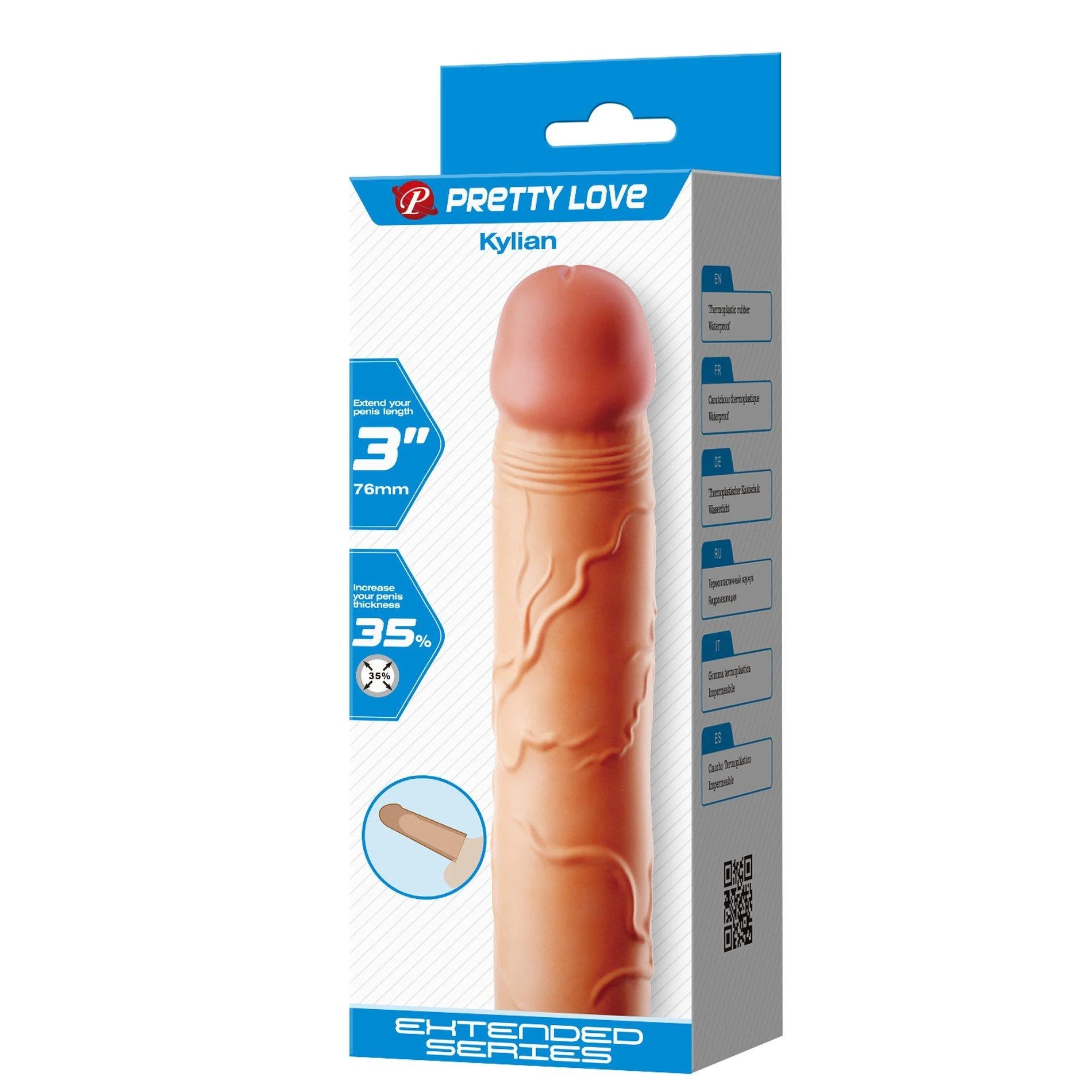 PRETTY LOVE - Kylian Flesh, Extend your penis length 3'' (76mm)