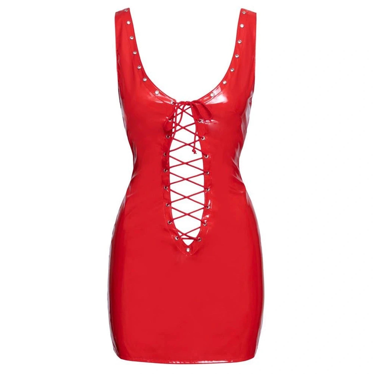 Robe vinyle rouge L