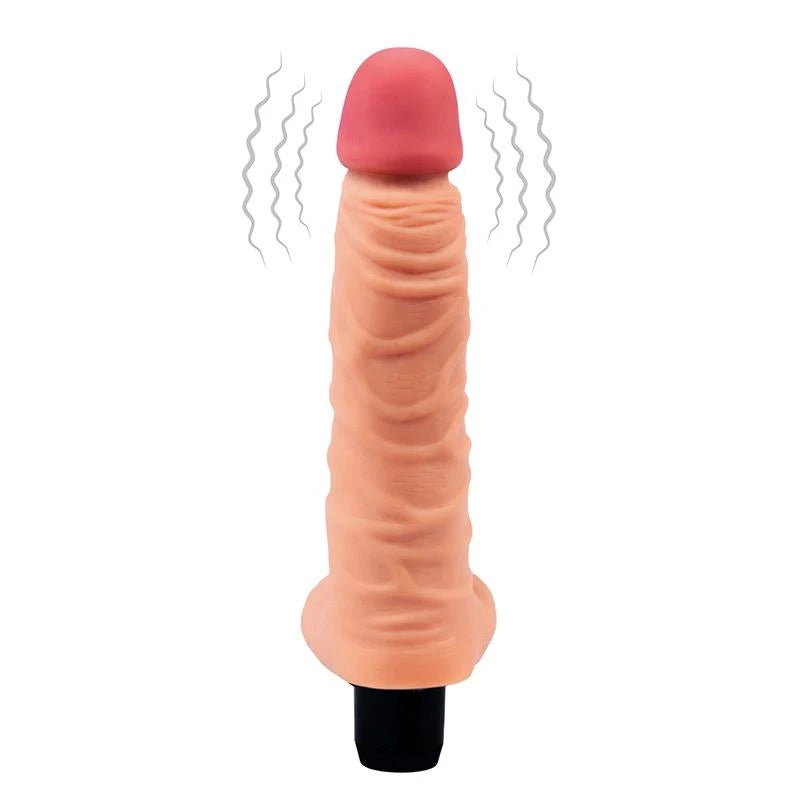 Soft vibrator with testicles 21 cm – The Real Deal