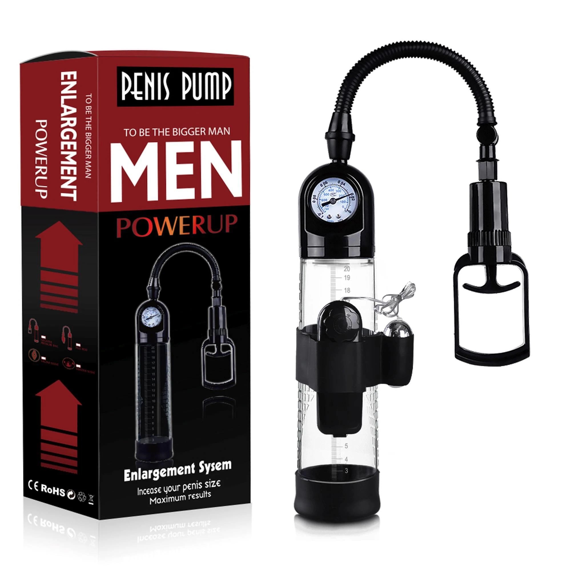 Pompe Pompka-Powerpump MASTER Vibrante - Noir et transparent
