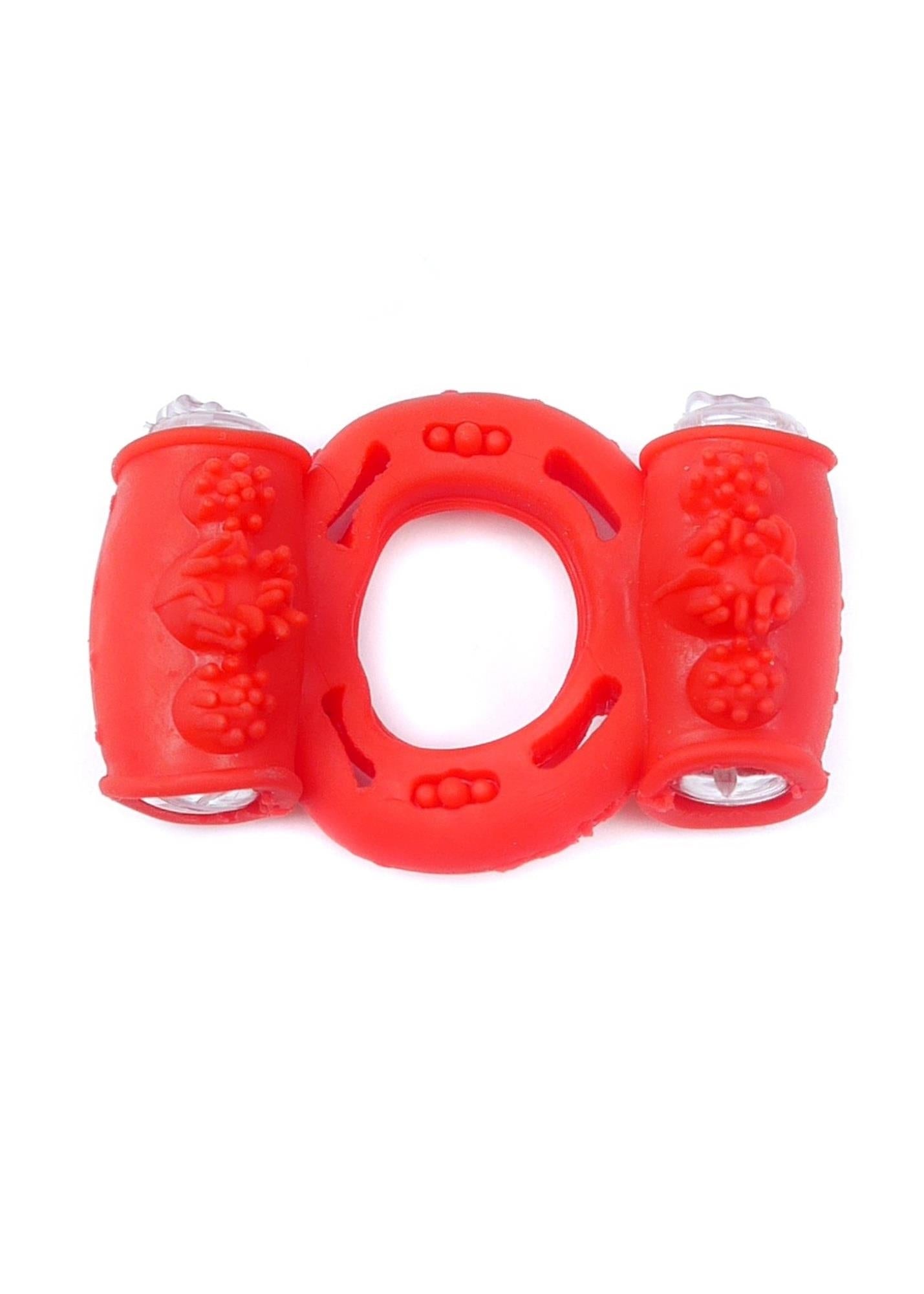 Vibrating Cock Ring Double Red