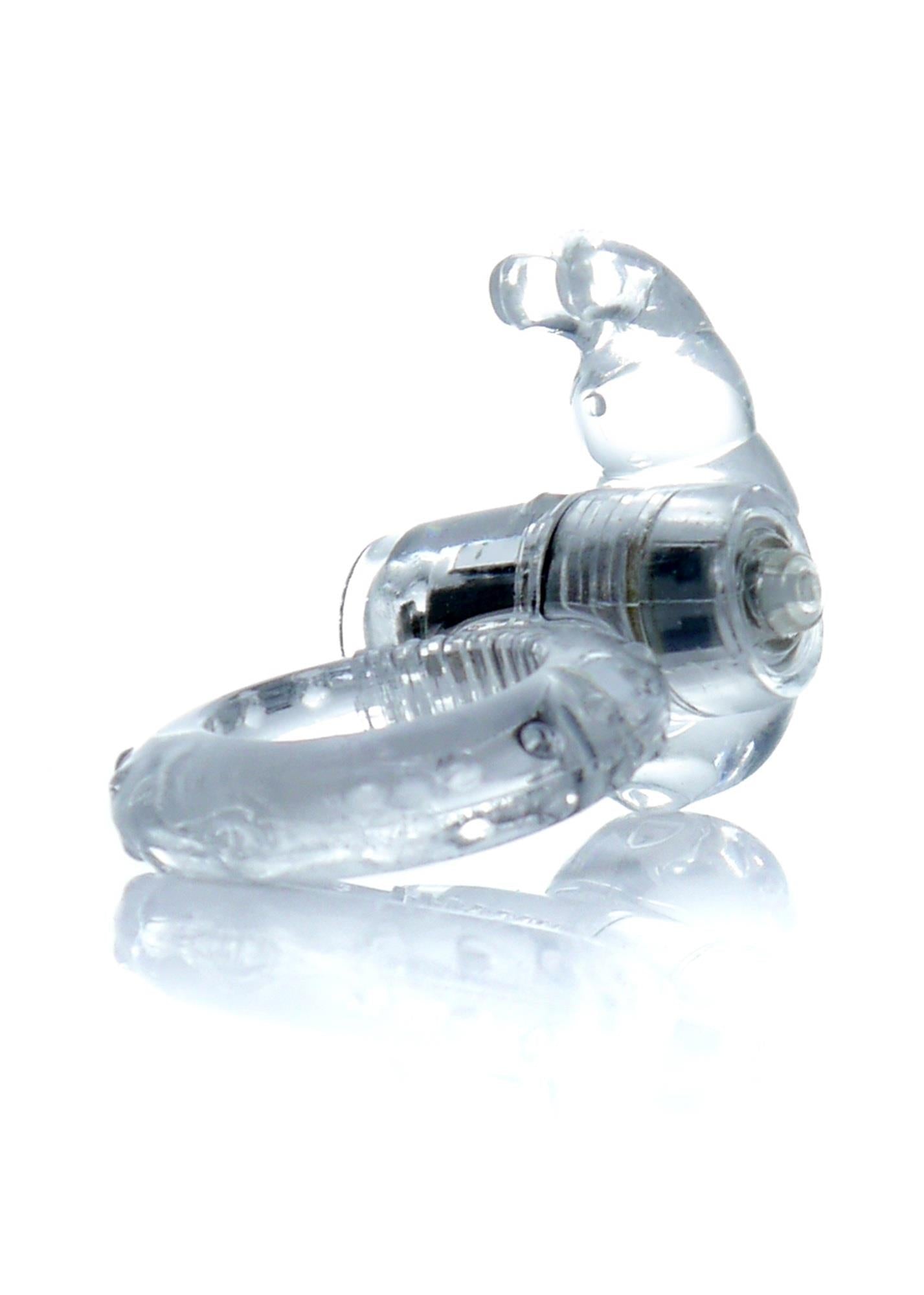 Bague vibrante Pénis-Lapin Transparent