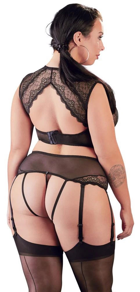Ensemble en dentelle noir 3XL