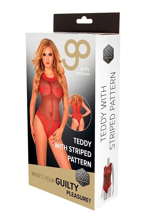 GP PRINTED TEDDY WITH STRIPED PATTERN, M