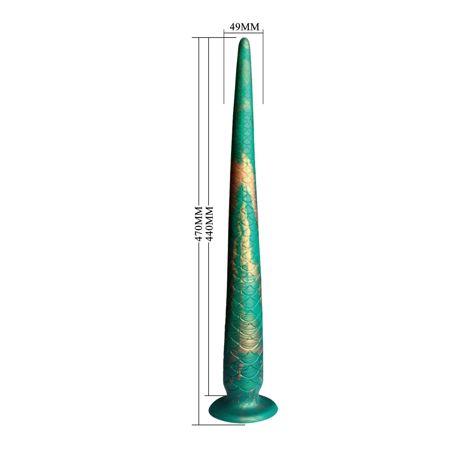 Power Monsters Titan verdoyant – Godemichet monstre en silicone strié de 47 cm