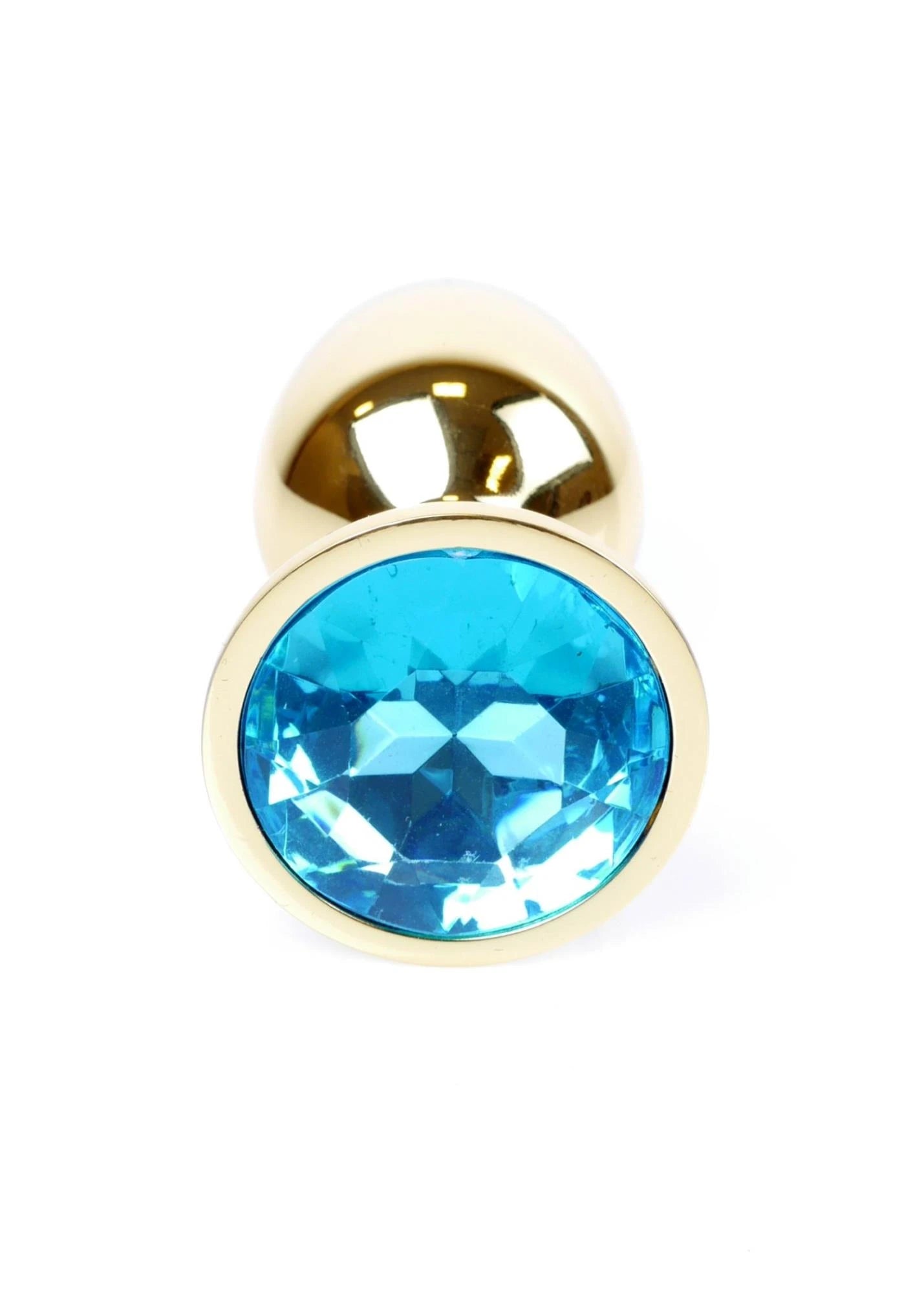 MyLove Toys - Bijoux PLUG doré - Bleu clair