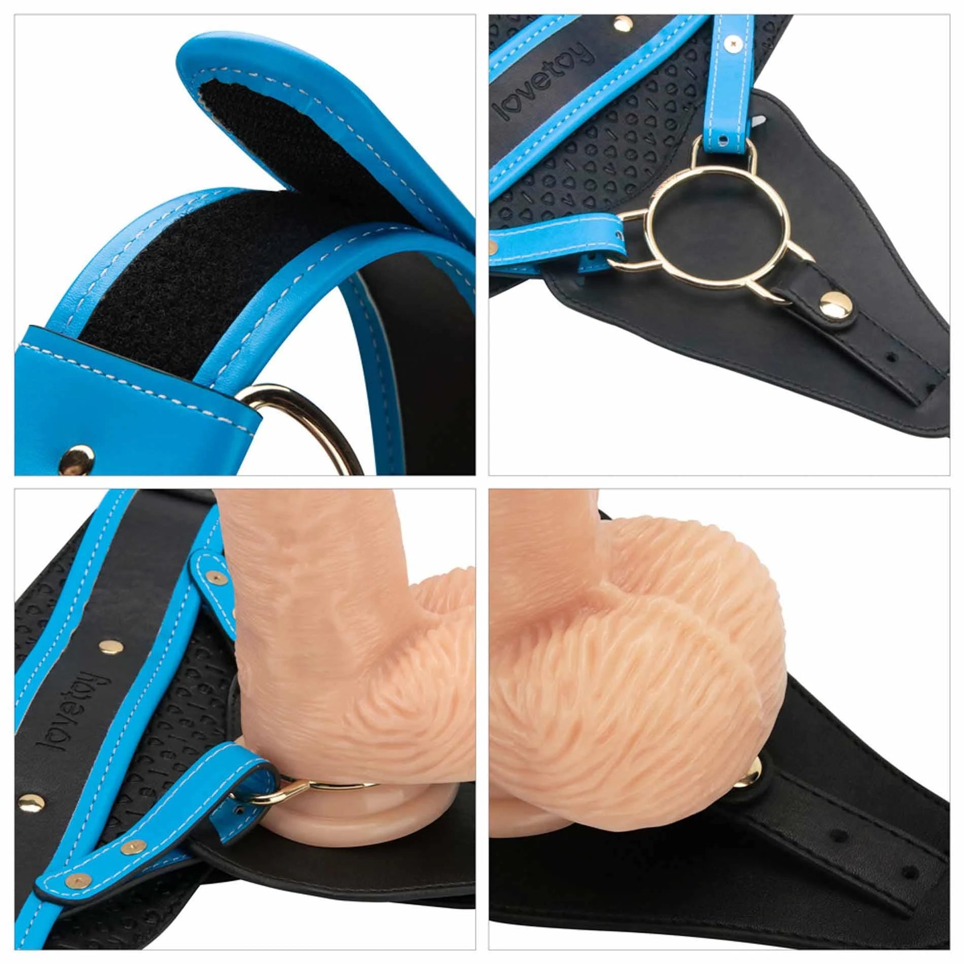 Vibrating Enhanced Strap on Set 9.5'' XS/S/M