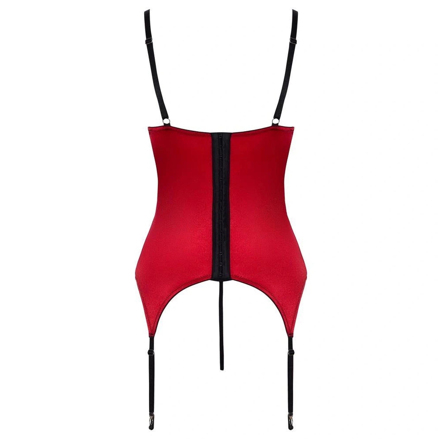 Caraco porte-jarretelles rouge L