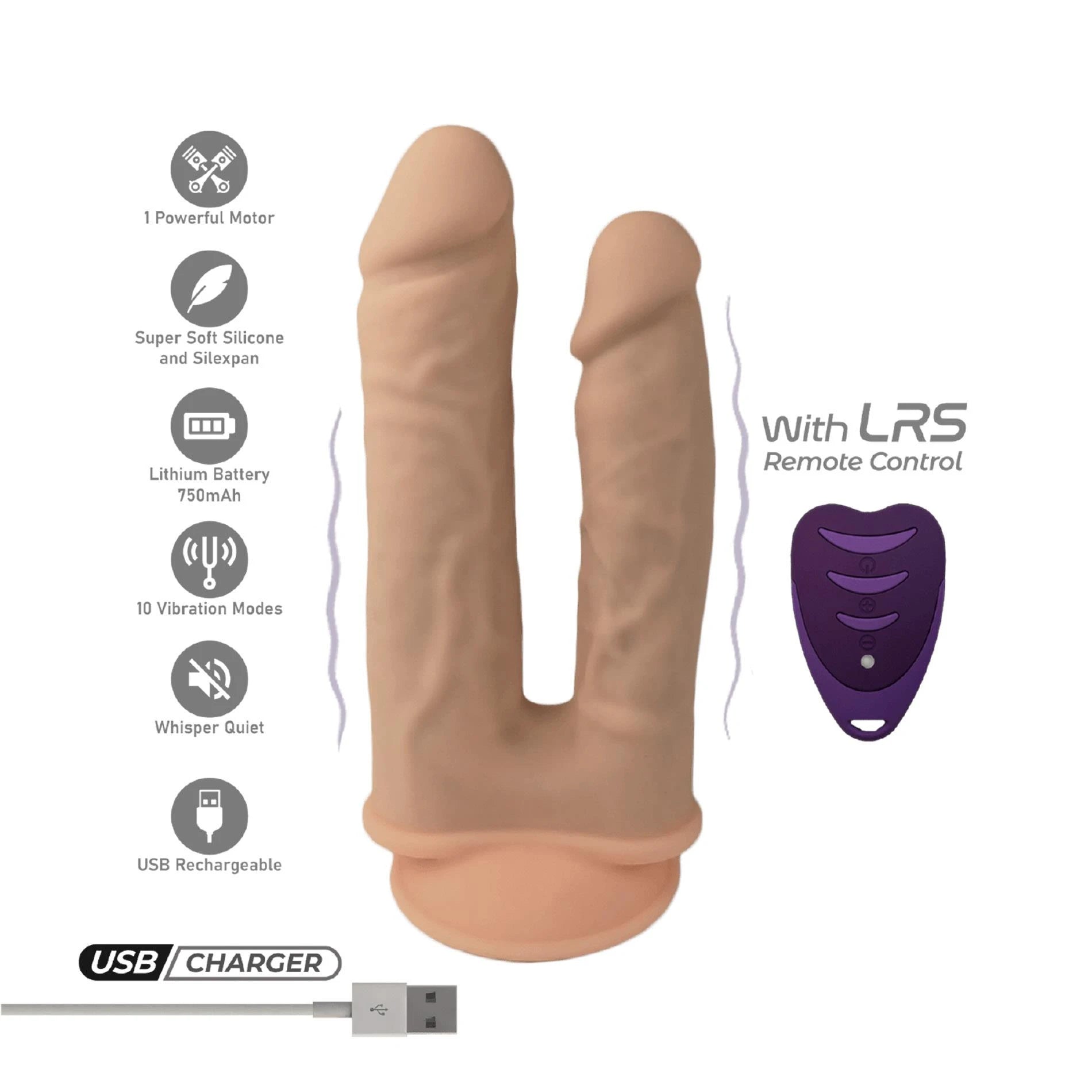 Dildo-SD.Model 1 (8″&7″) Flesh BOX Motor + LRS