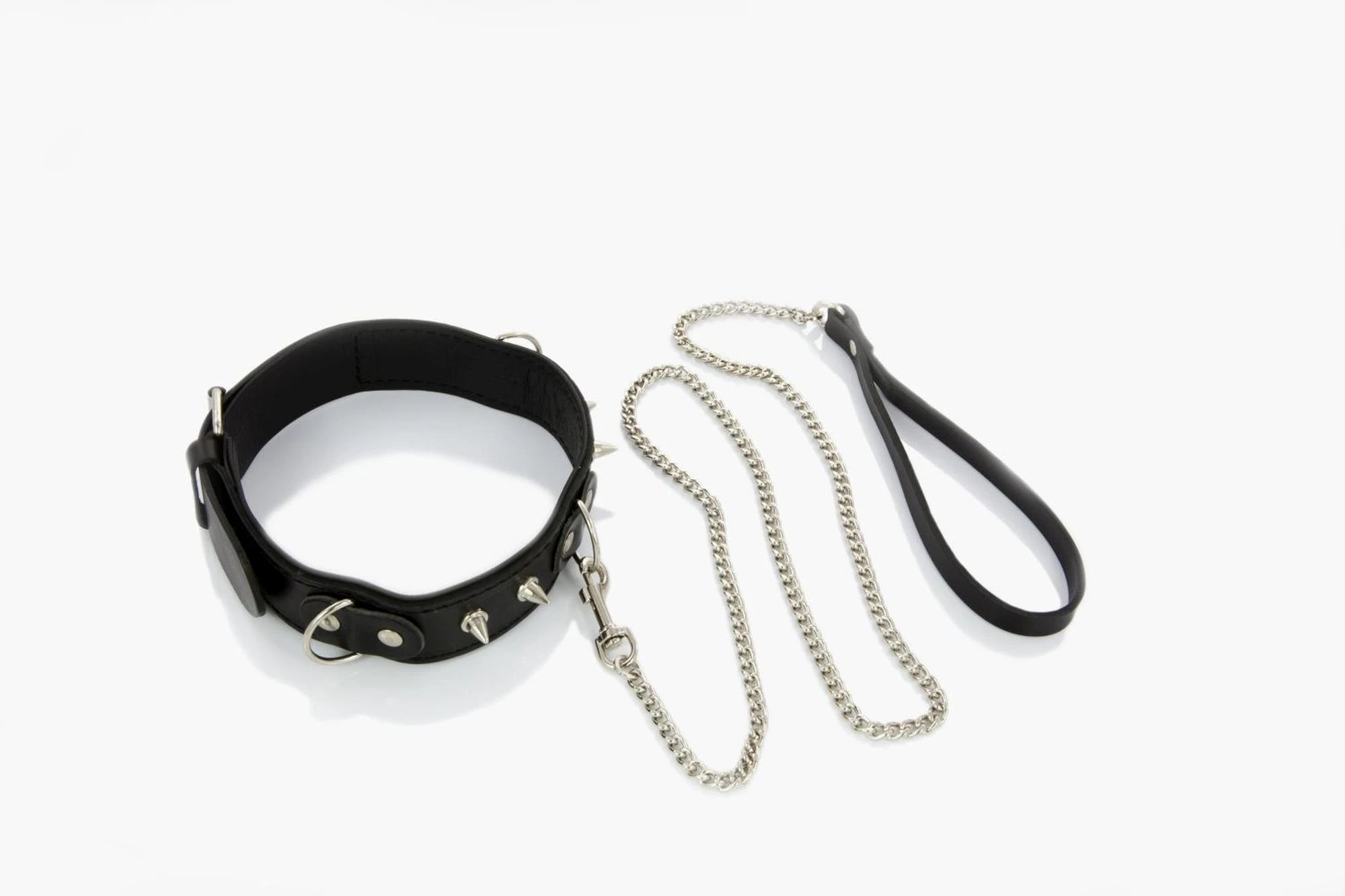 Collier pour homme WHIPS avec anneaux en D et laisse