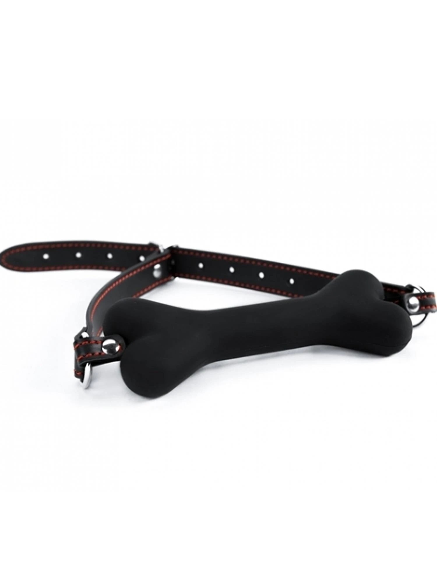Bavaglio a osso in silicone nero
