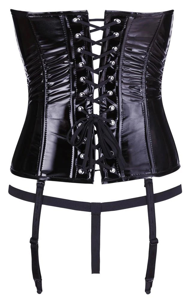 Corset vinyle noir L