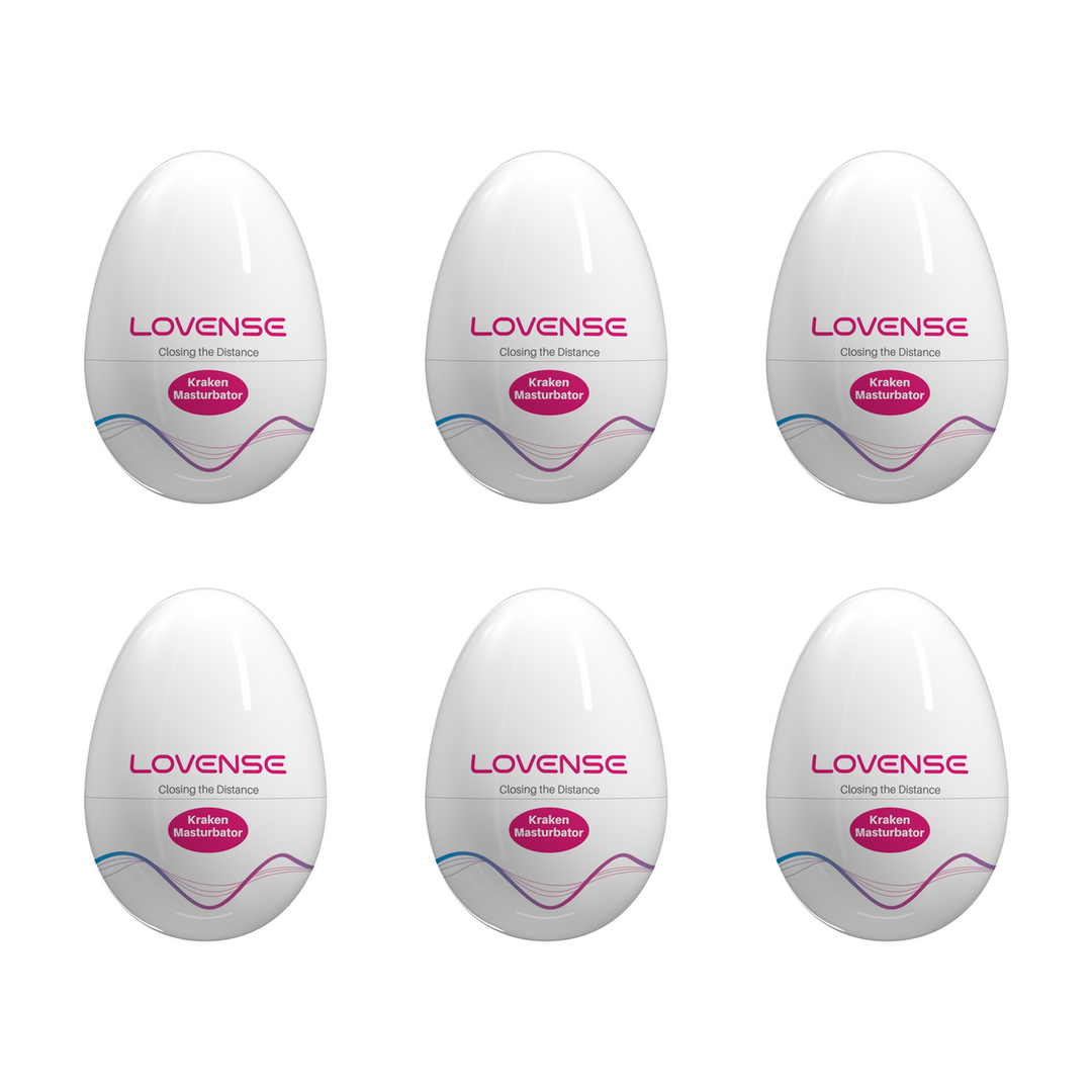 Kraken - 6 Pack - Soft Stretchy Egg Masturbator - White
