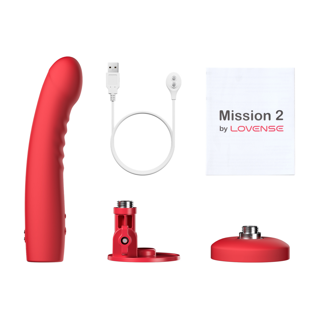 Mission 2 - Godemichet ventouse vibrant avec Touch-Sense - Rouge
