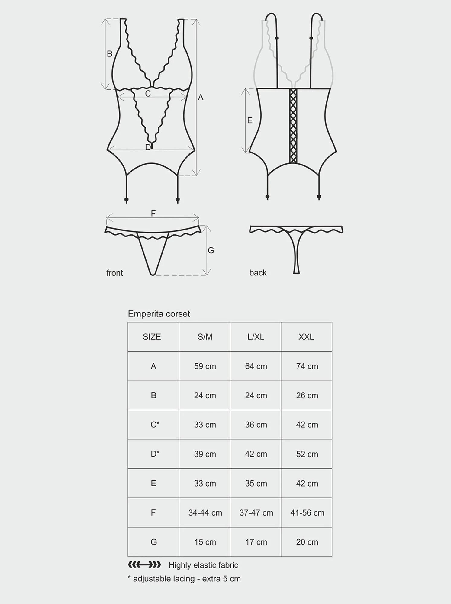 Lingerie-Emperita corset et string S/M