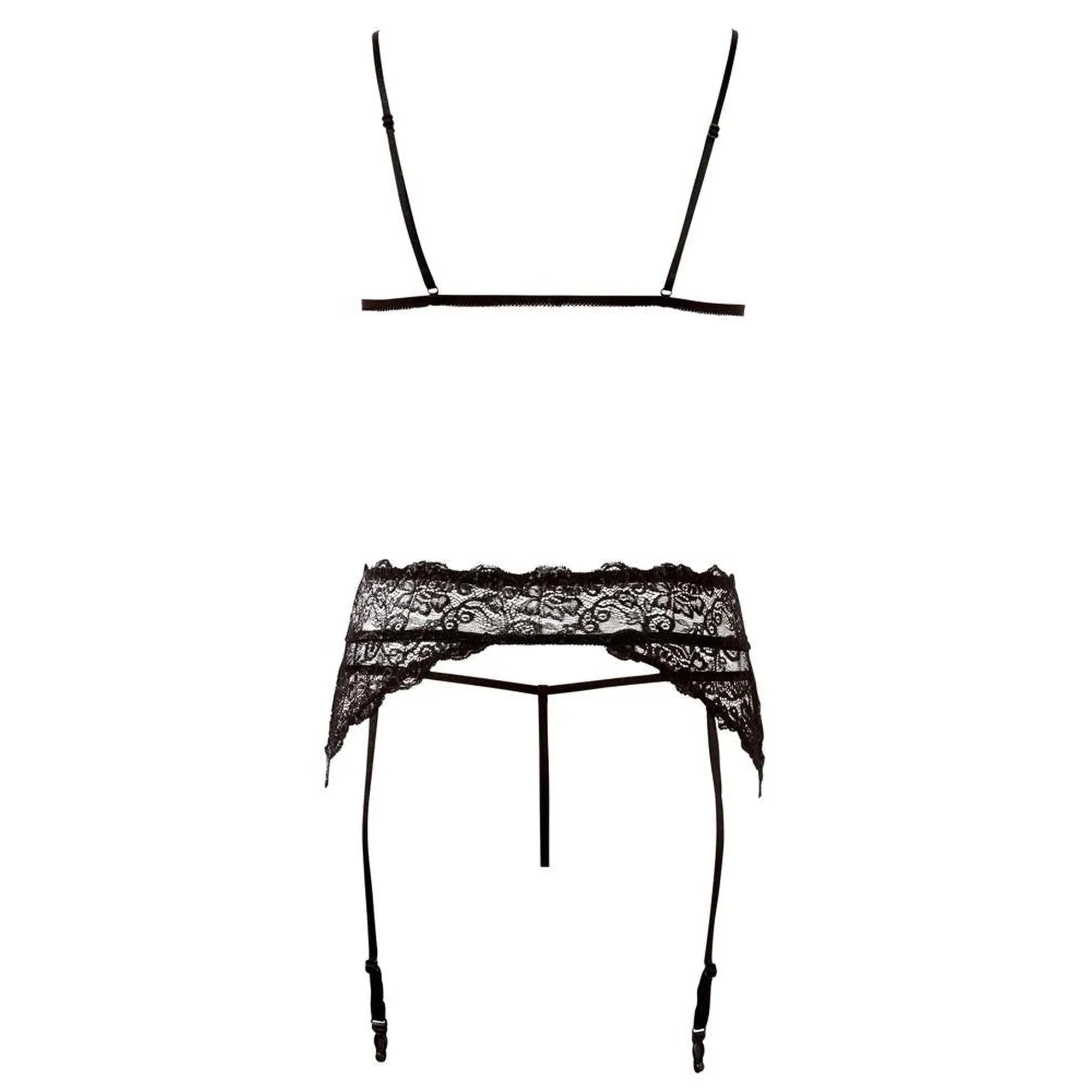 Ensemble porte-jarretelles en dentelle XL