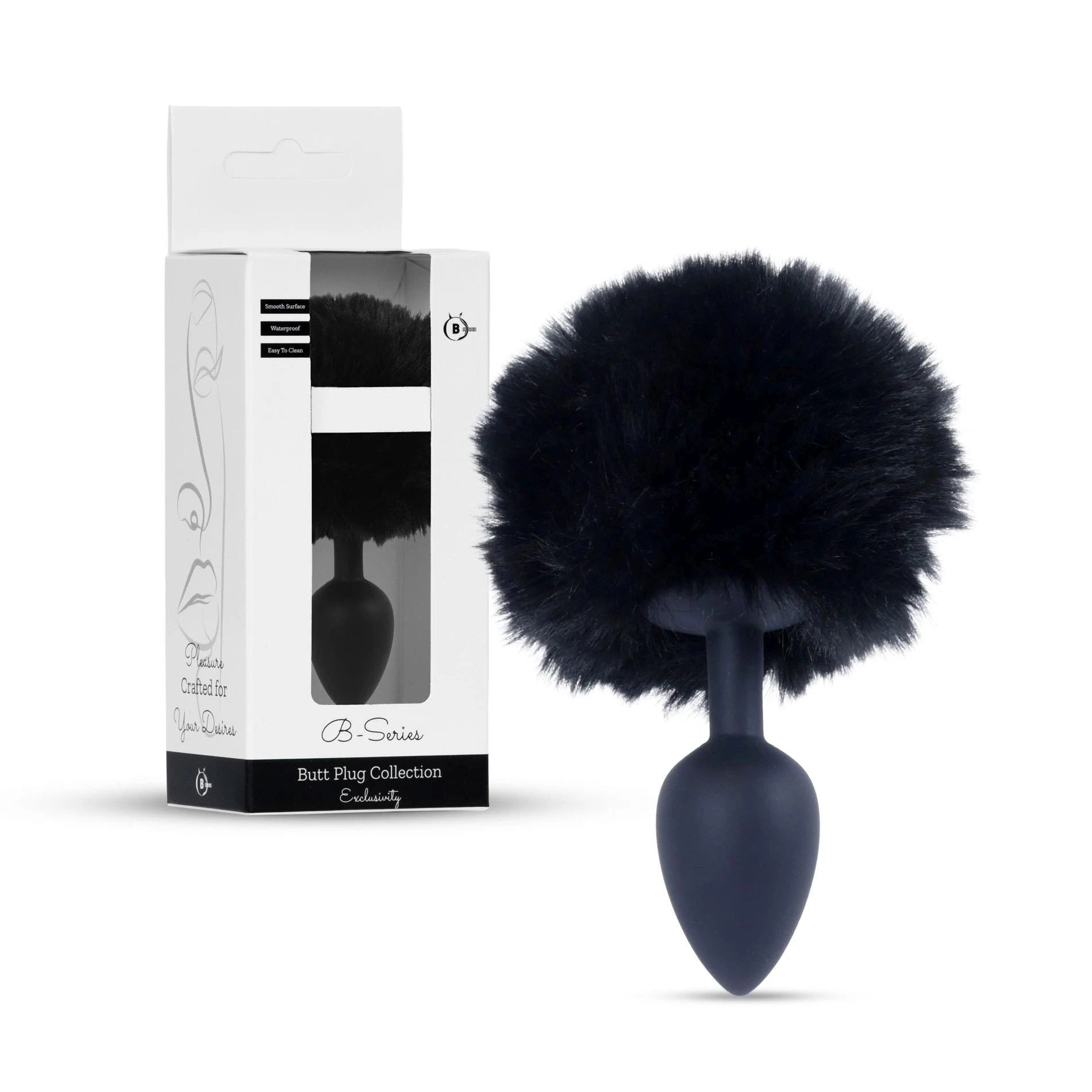 Plug-Jewellery Silicon PLUG - Bunny Tail - Black