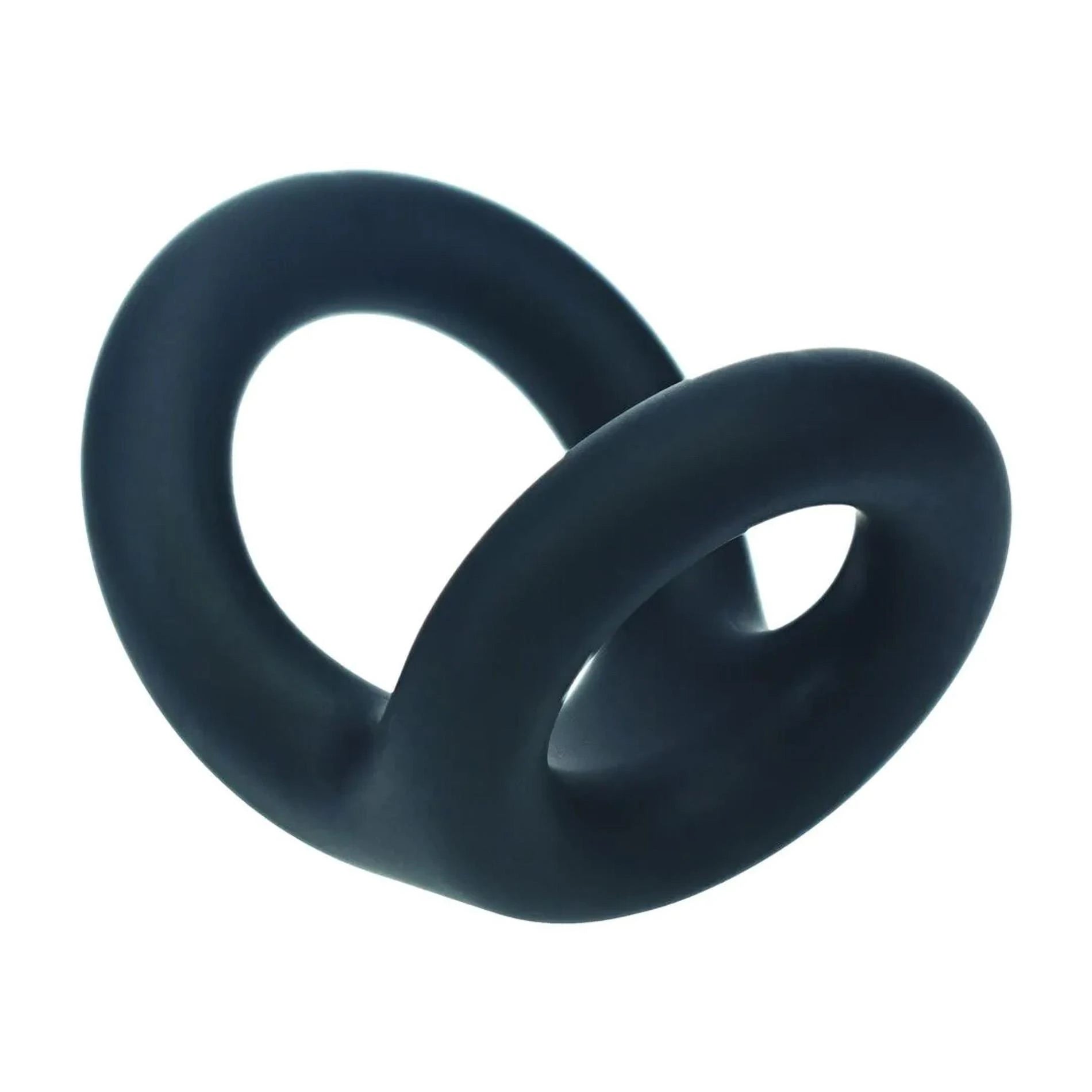 Double O Silicone Cockring - S - Noir