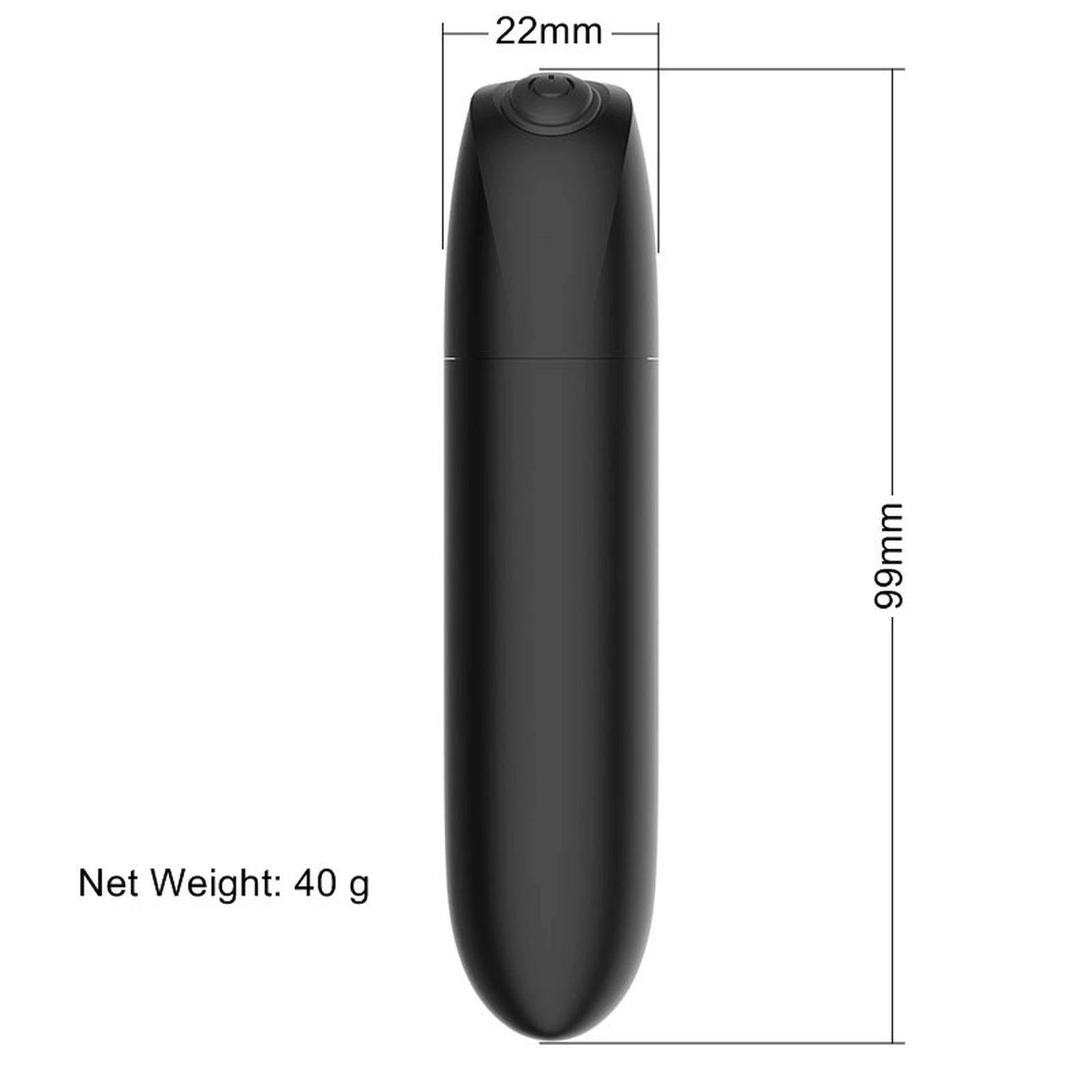 Stimulateur - Vibromasseur Balle Puissant Rechargeable USB 20 Fonctions - Noir Brillant