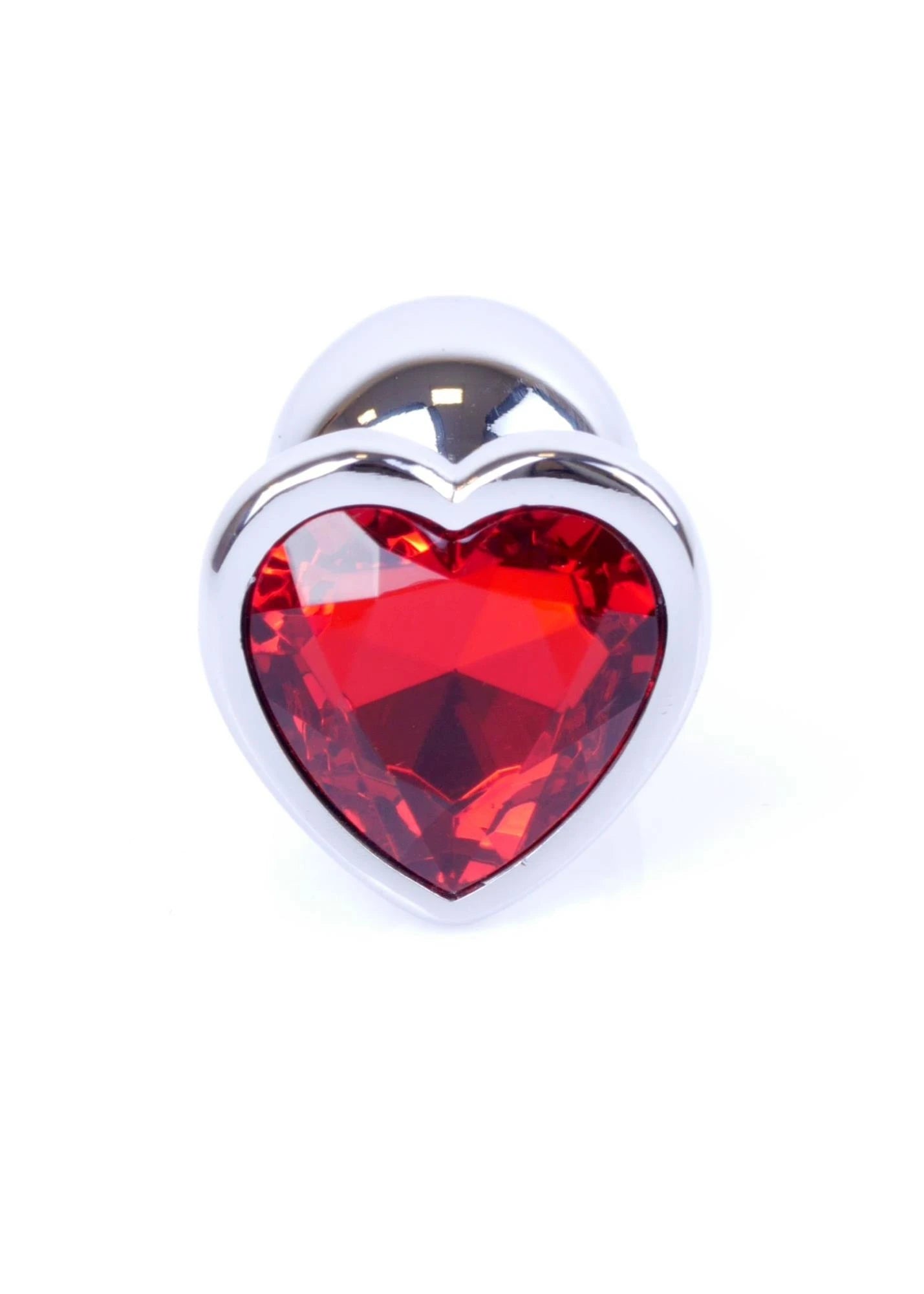 Bijoux Plug Argent Coeur PLUG- Rouge