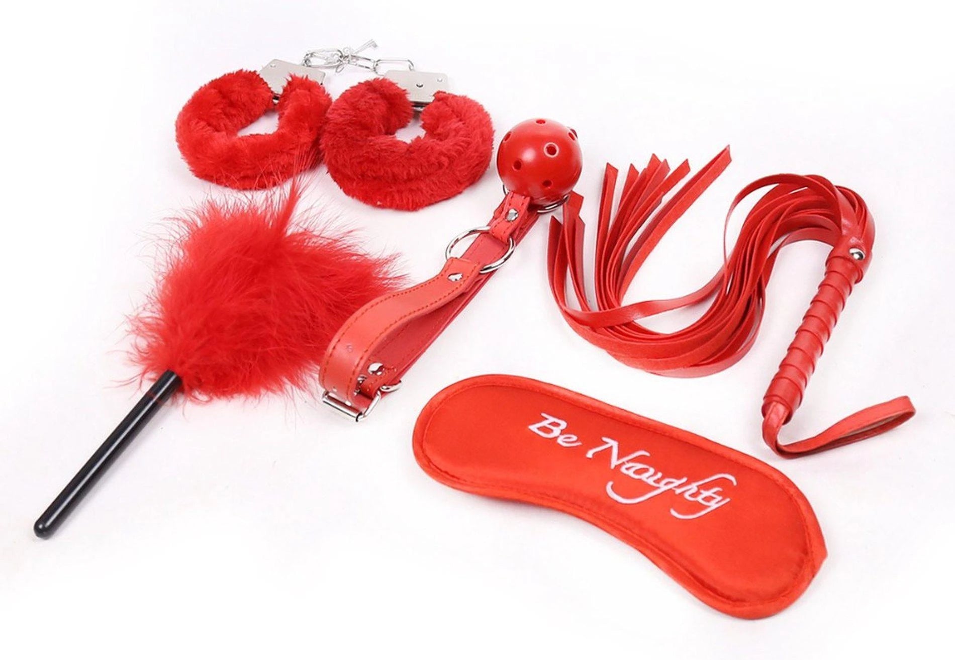 Fetish Fever - Ensemble Bondage - 5 pièces - Rouge