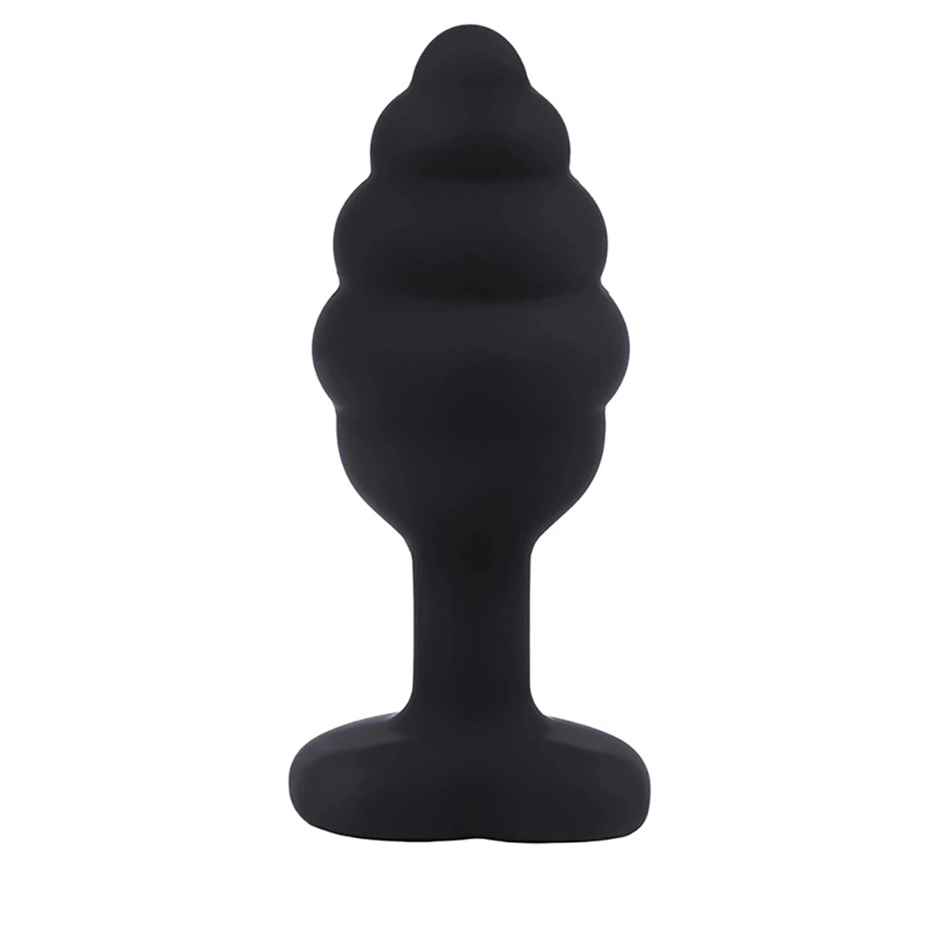 PLUG ANAL Noir nervuré petit