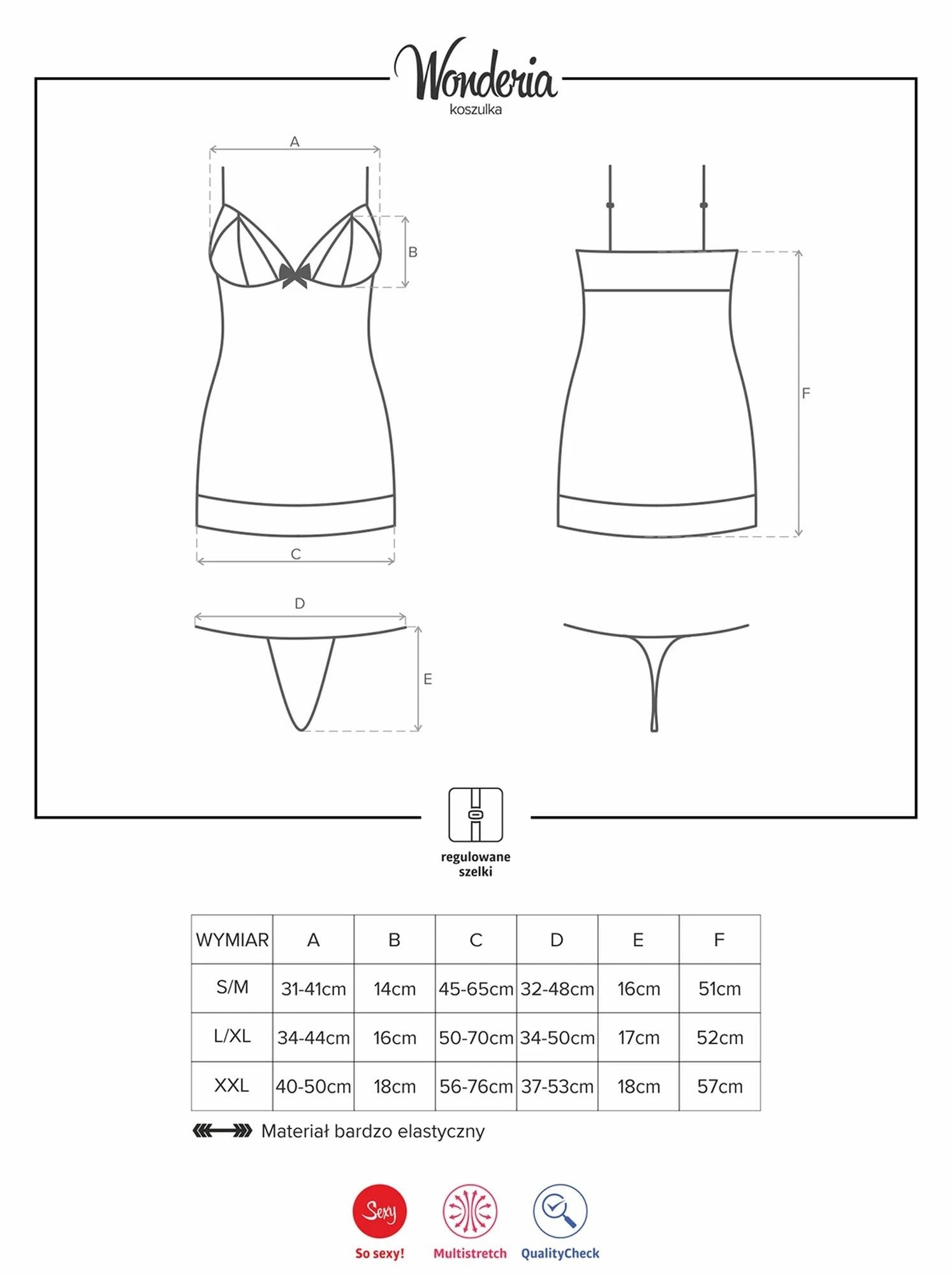 Bielizna-Wonderia top and thong S/M