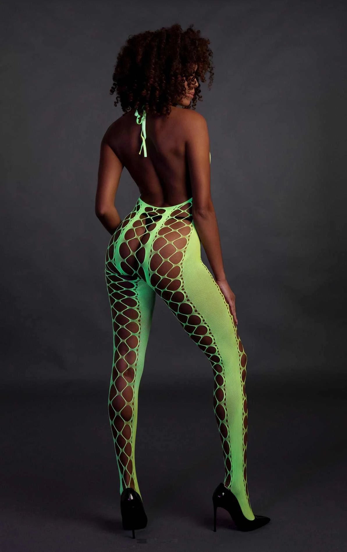 Bodystocking col nu - Vert - XS/XL