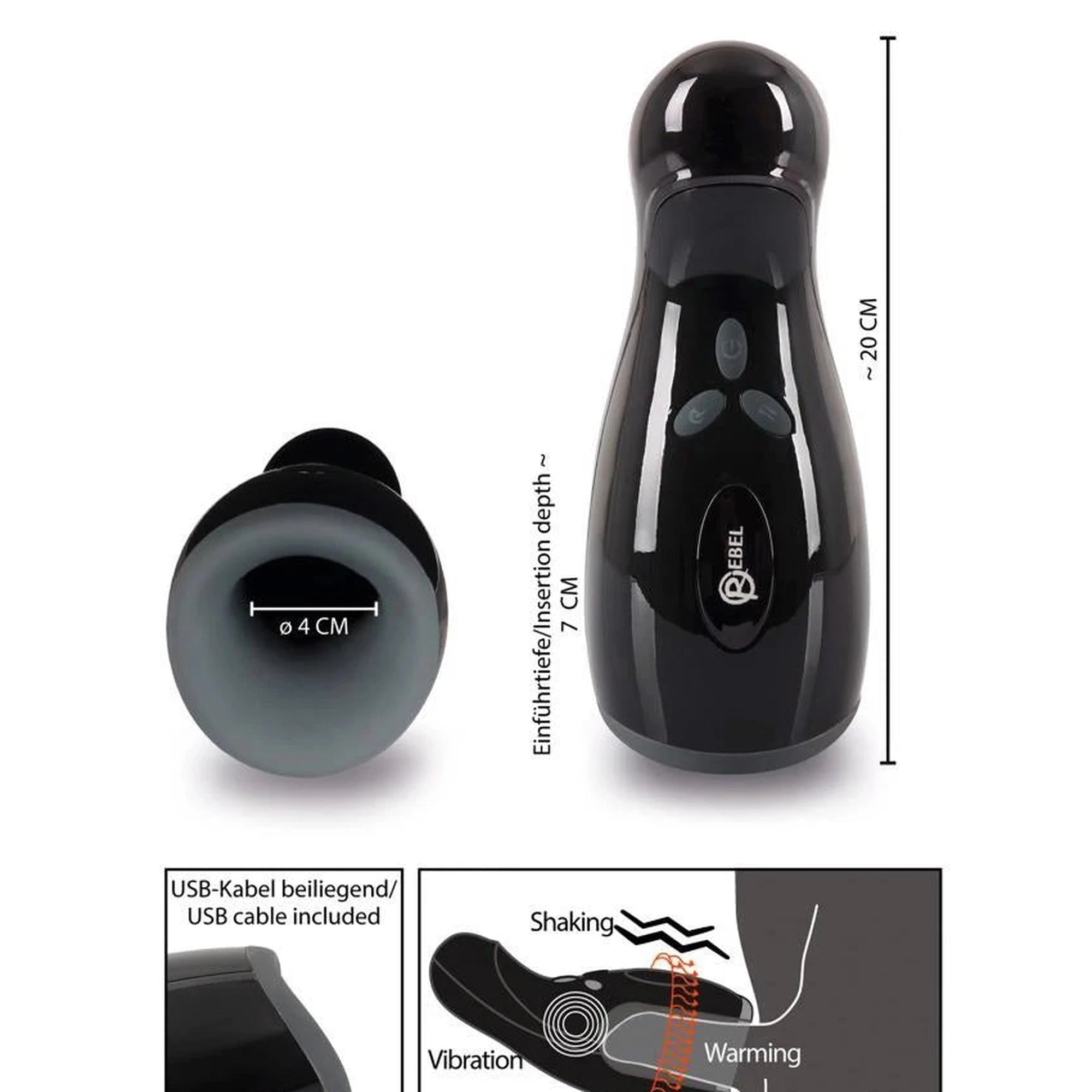 Rebel Masturbator avec 3 fonct
