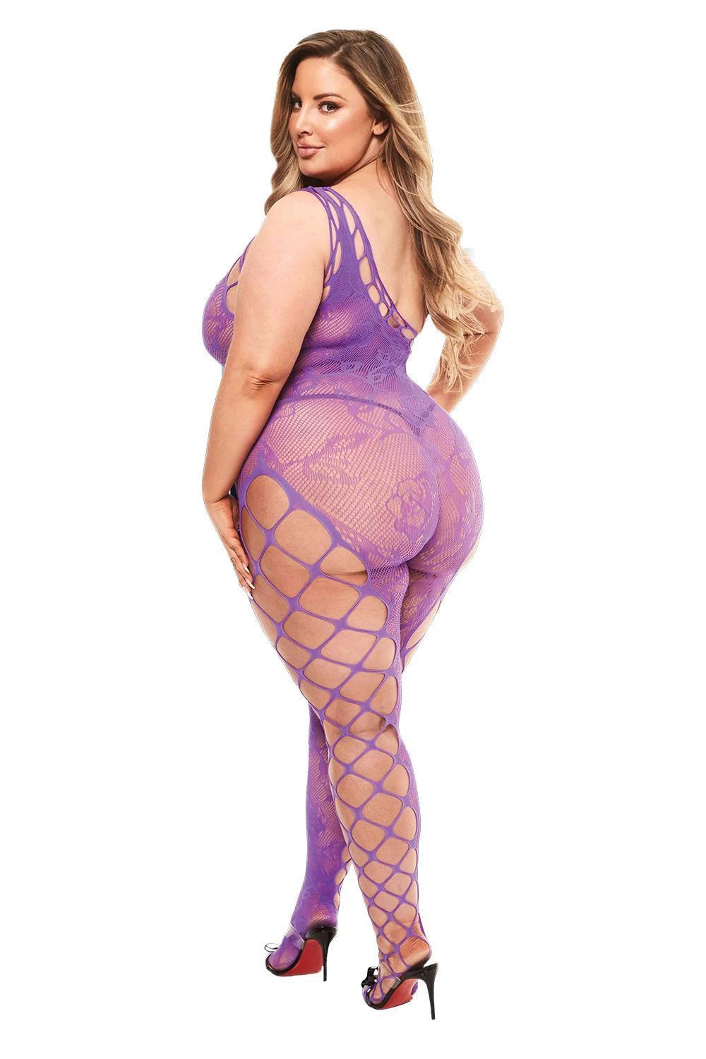 BACI OFF THE SHOULDER BODYSTOCKING PURPLE, QUEEN