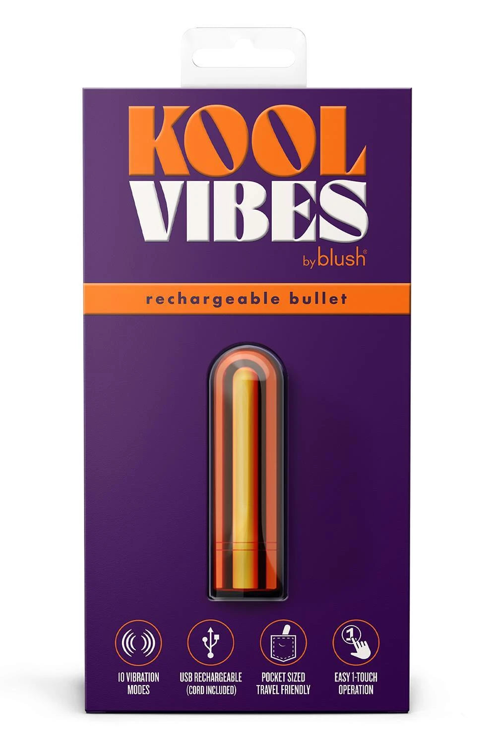 KOOL VIBES MINI BULLET RECHARGEABLE MANDARINE