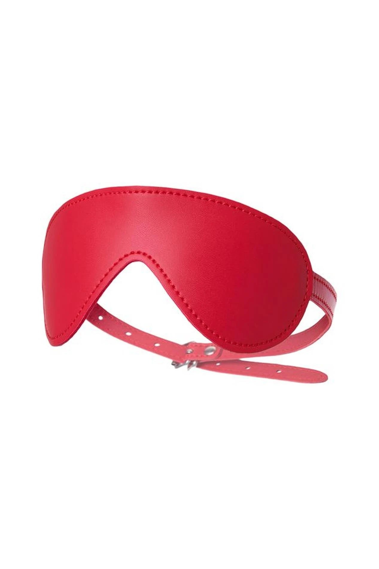 Masque Anonymo, cuir PU, rouge, 65 cm