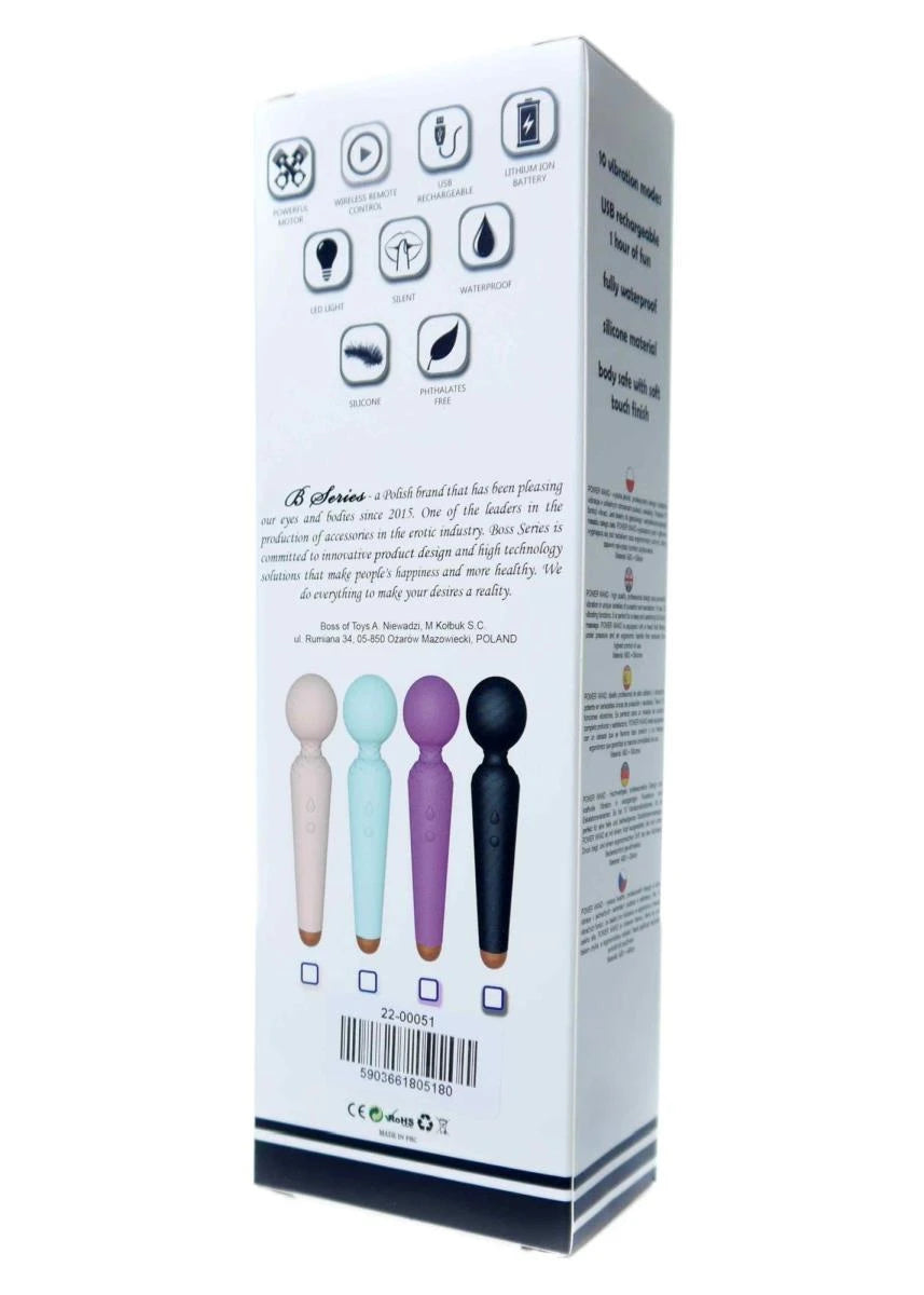 Stimulateur rechargeable Power Wand USB 10 fonctions - Bleu