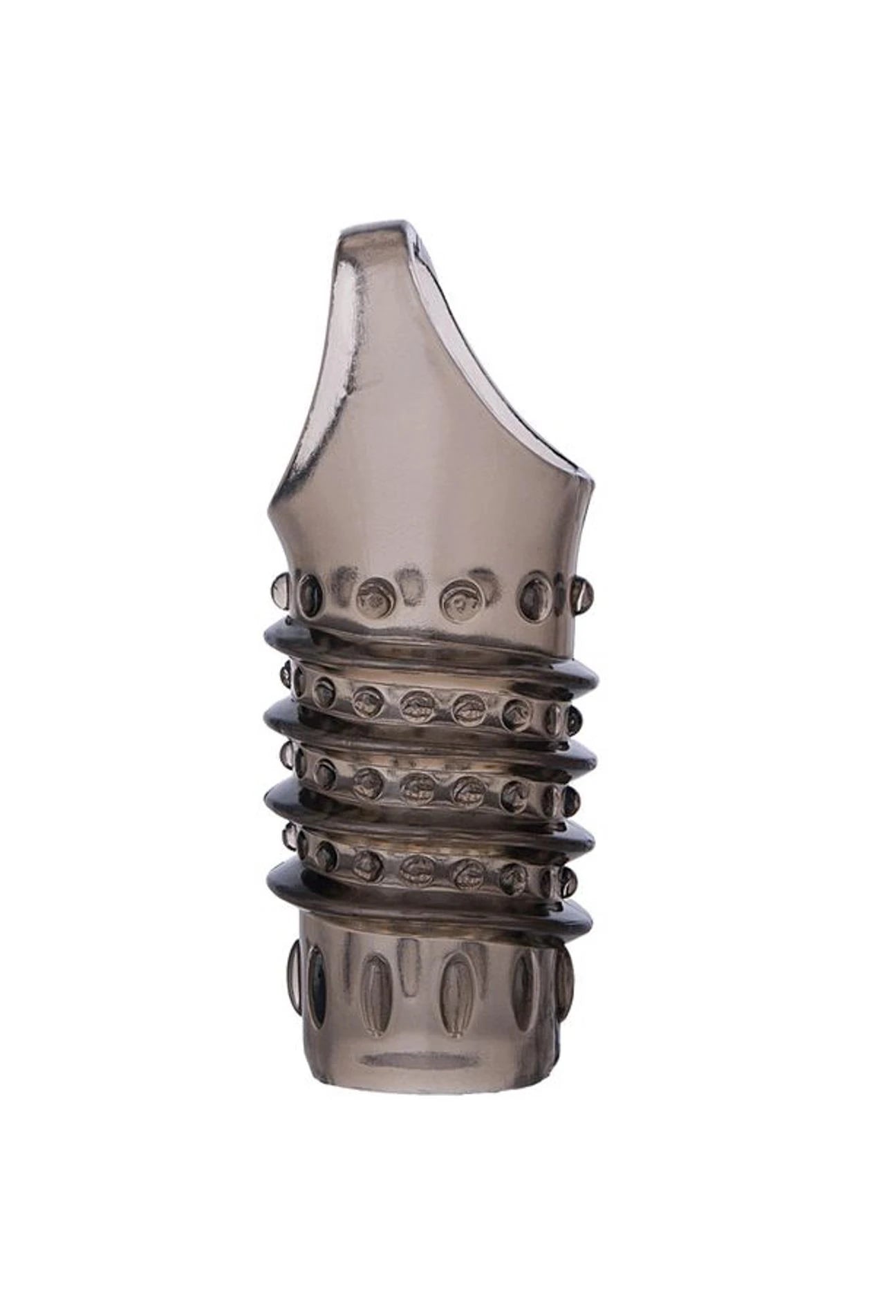 ToyFa XLover, Penis sleeve, for enlargement, TPE, transparent black, 10.5 cm