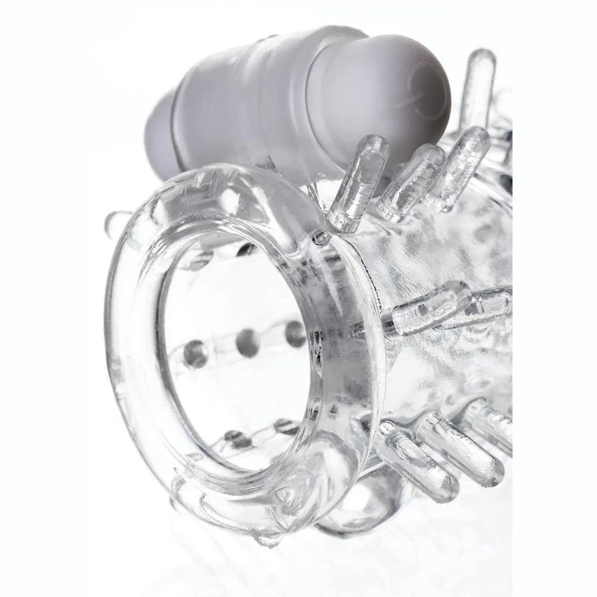 Sleeve TOYFA A-Toys Fril, with vibro bullet, TPR, transparent, 13,4 cm