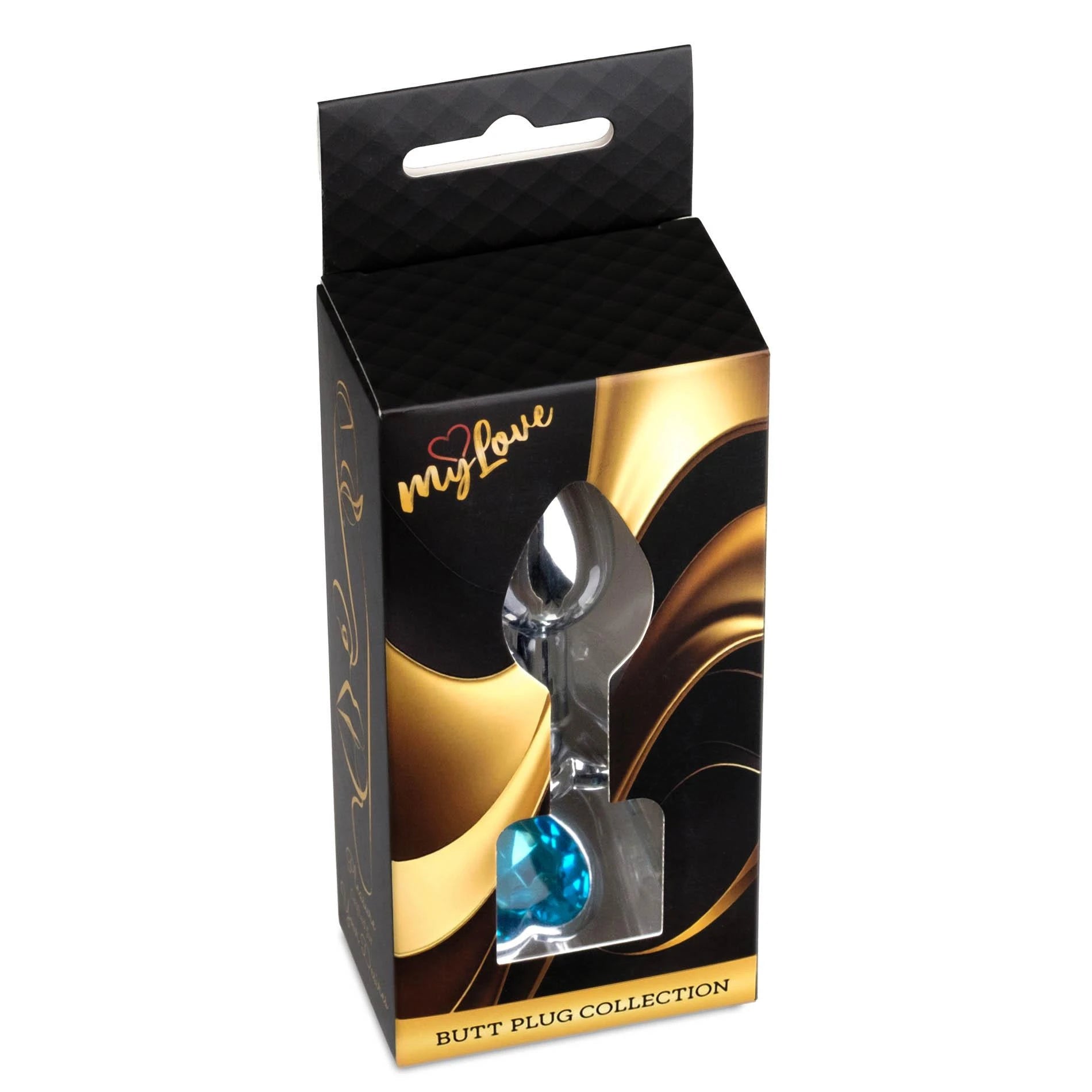 MyLove Toys - Jewellery Silver Heart PLUG- Light Blue