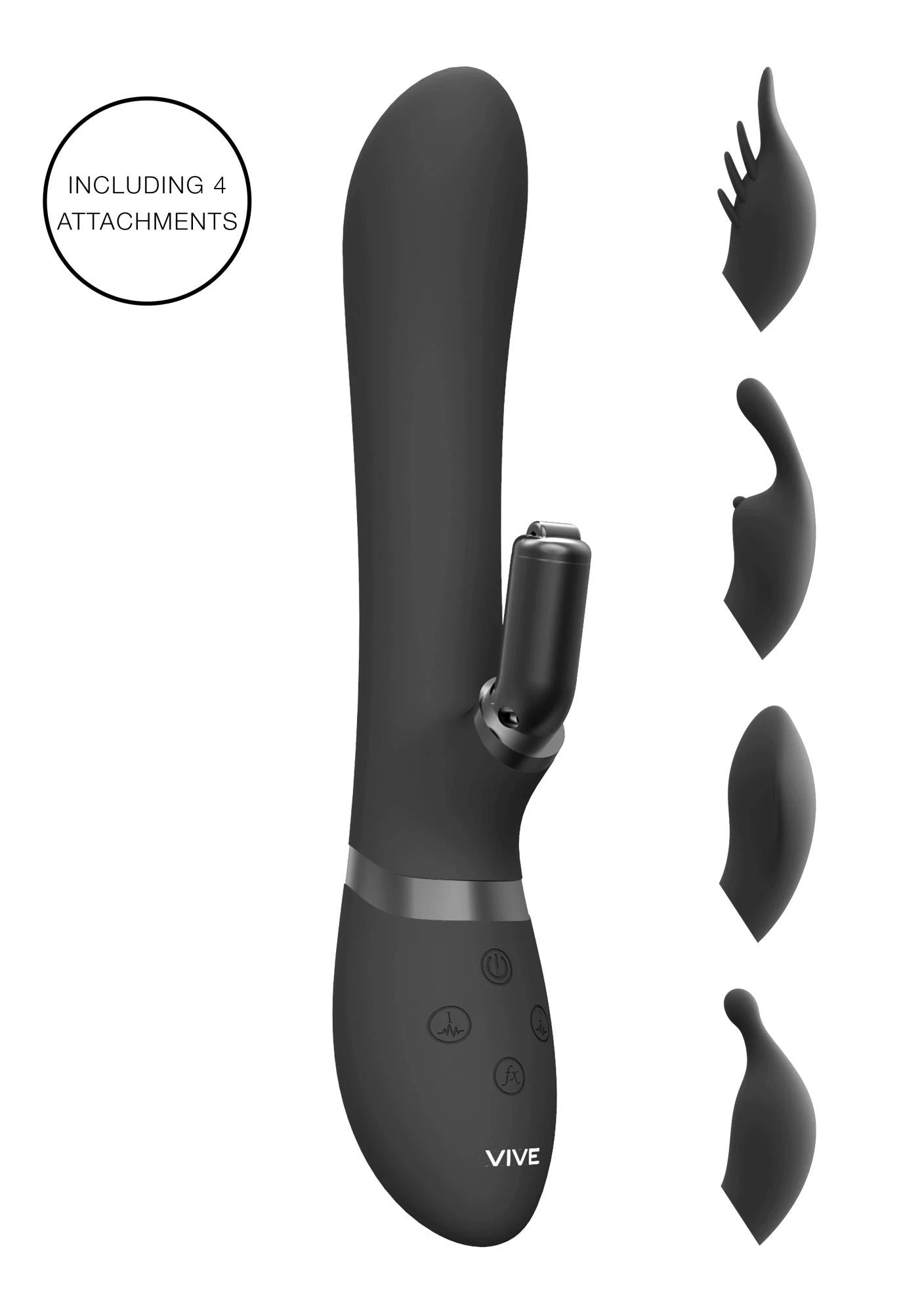 Chou - G-Spot Rabbit  Clitoral Stimulator - Black