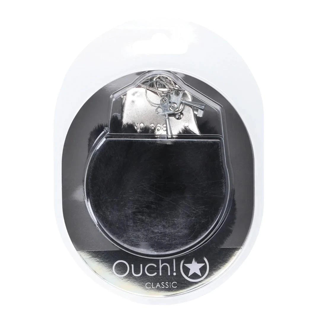 Menottes Classiques en Peluche - Noir