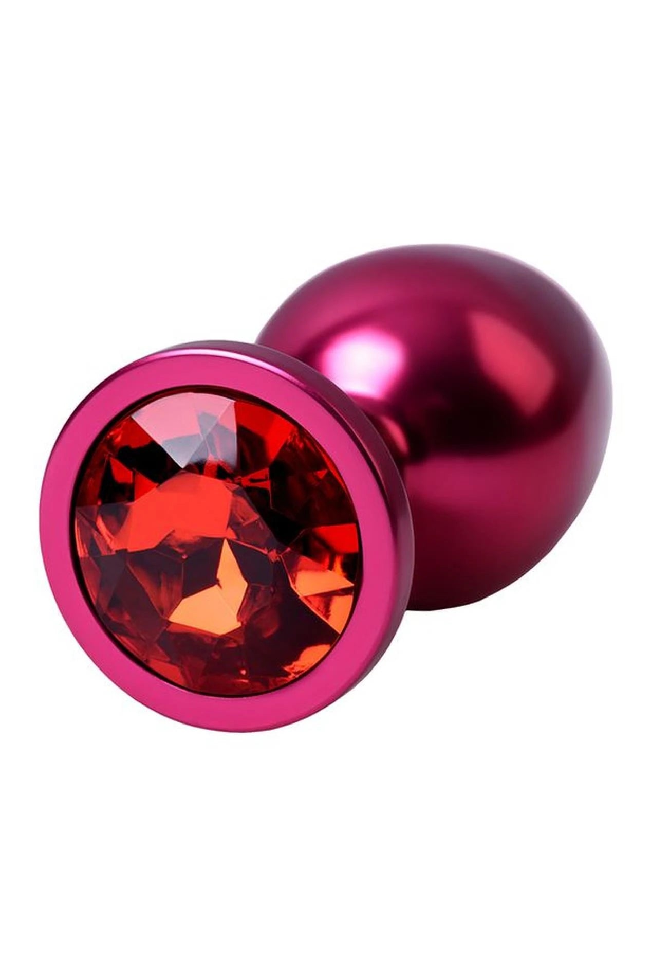 Plug anal rouge TOYFA en métal avec gemme rouge