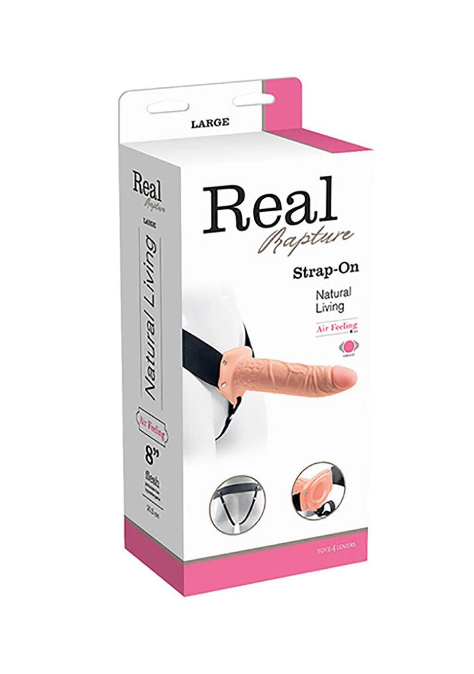 VIBRATORE STRAP ON CAVO REAL RAPTURE 8 FLESH