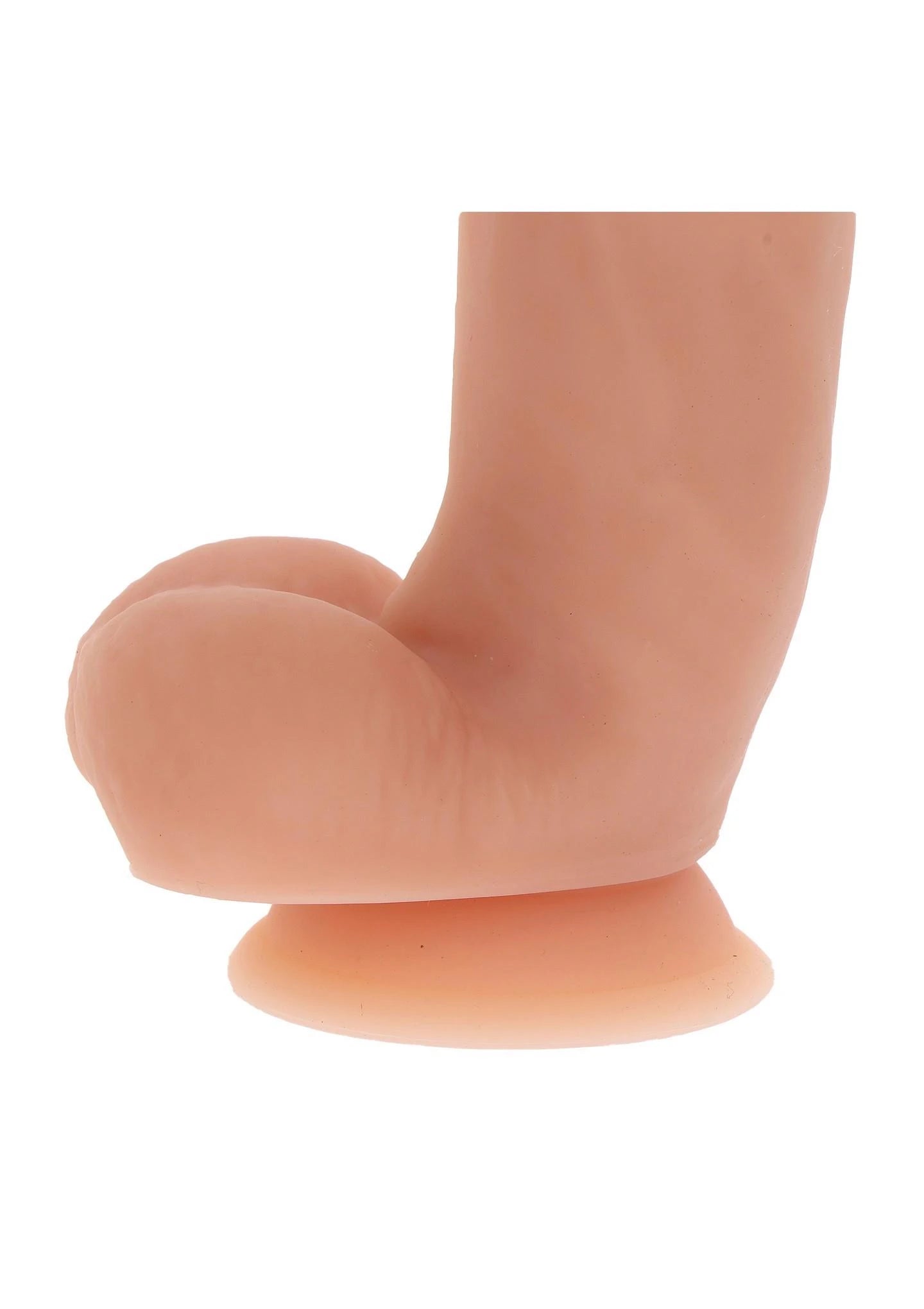 Silicone Dildo 7 inch w Balls Light skin tone